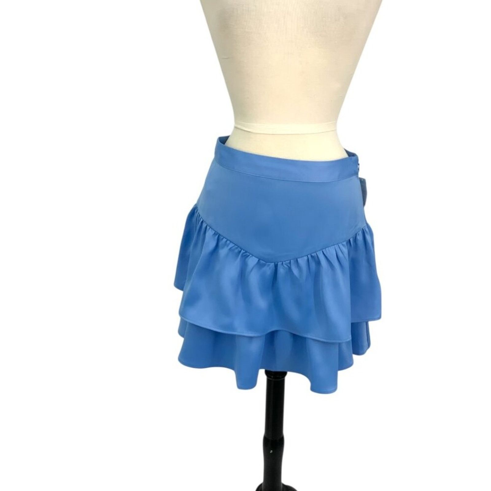 Asos ASOS Something New Kim Layered Mini Skirt Blue Medium NWOT Size 28" / US 6 / IT 42 - 1 Thumbnail
