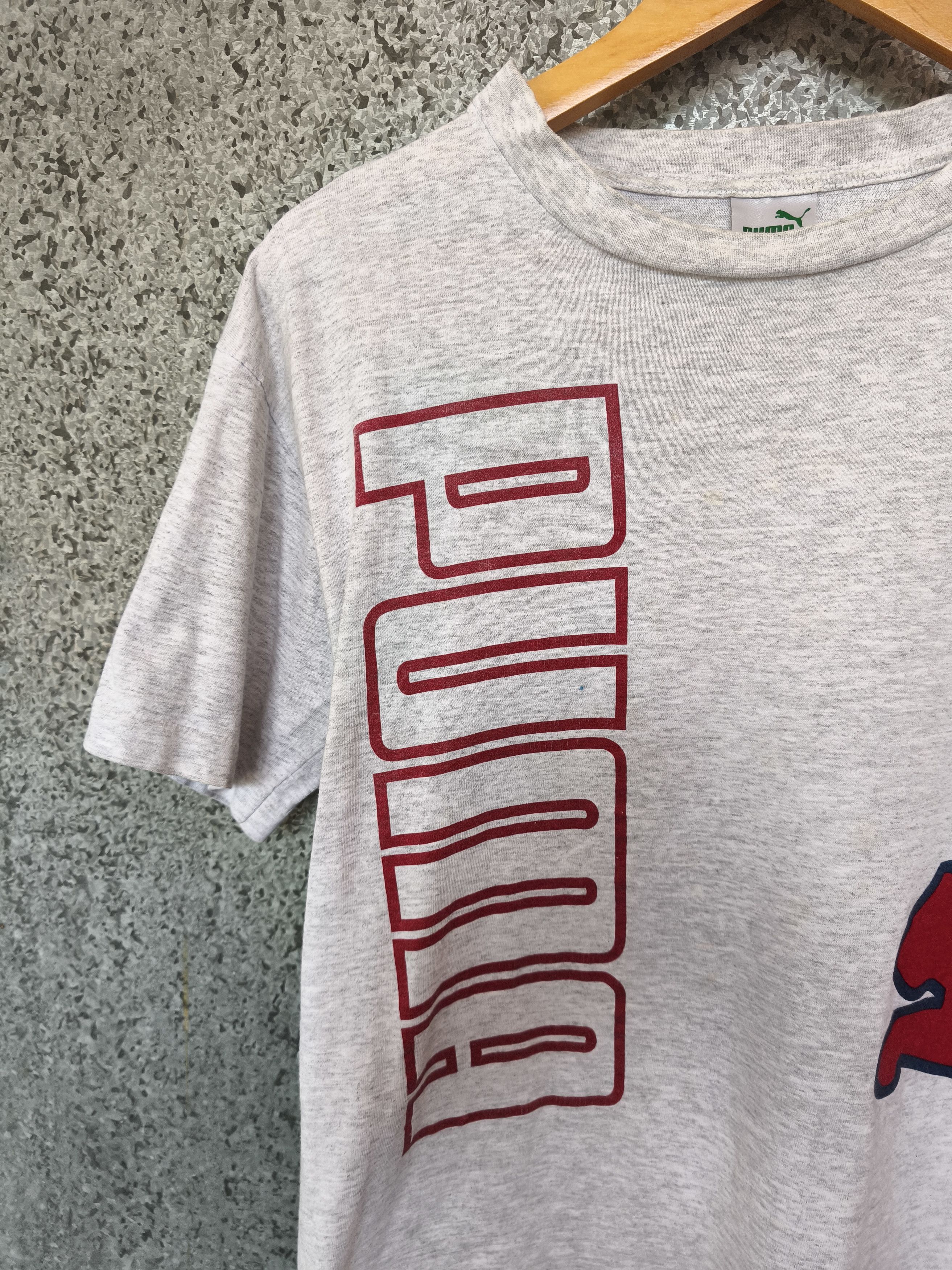 Puma 🔥 Vintage 90s Vintage Puma t shirt big logo single stitch Size US M / EU 48-50 / 2 - 2 Thumbnail