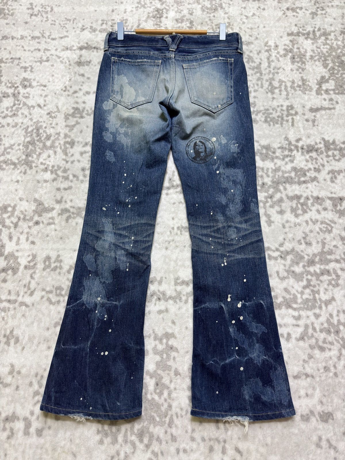 Vanquish Vintage Vanquish Distressed Paint Splatter Flared Low Rise Size US 30 / EU 46 - 2 Thumbnail