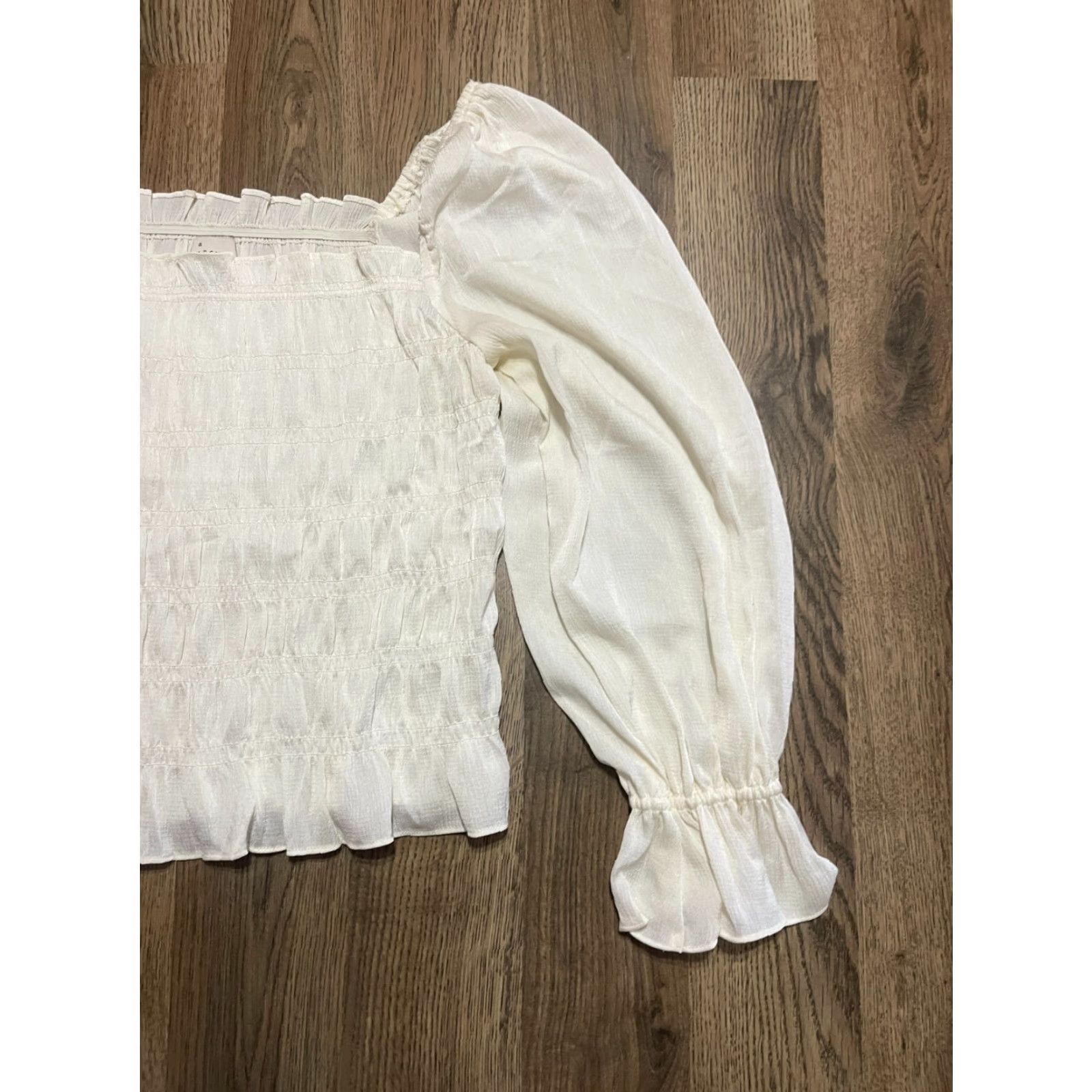 Vintage A New Day Shirt Women's Size Medium White Long Sleeve Square Neck Shirt Womens Medium White Long Sleeve Square Neck A New Day Shirt Size M / US 6-8 / IT 42-44 - 4 Thumbnail