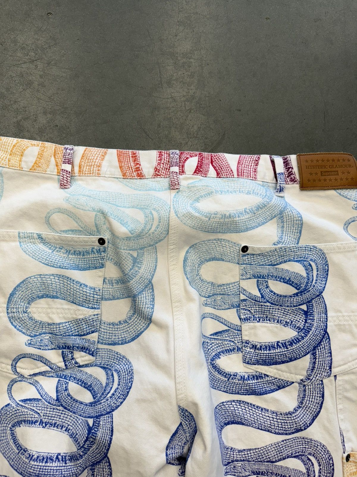 Hysteric Glamour × Supreme SS21 Supreme Hysteric Glamour Snake Double Knee Denim Pants Size US 36 / EU 52 - 12 Thumbnail