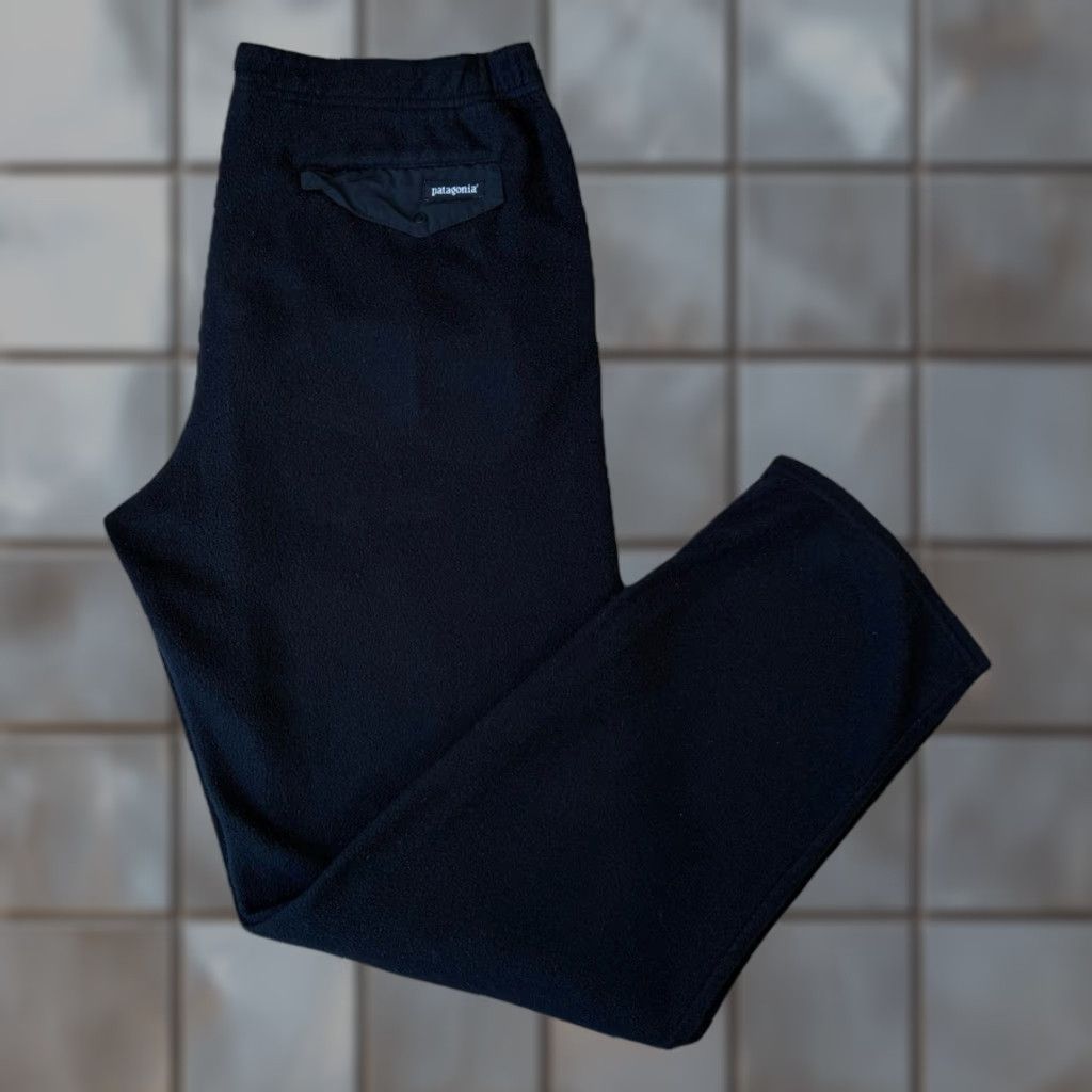 Patagonia Vintage Patagonia Snap T Fleece Pants L Black 90s Synchilla Hiking Jogger Mens Size US 33 - 1 Thumbnail