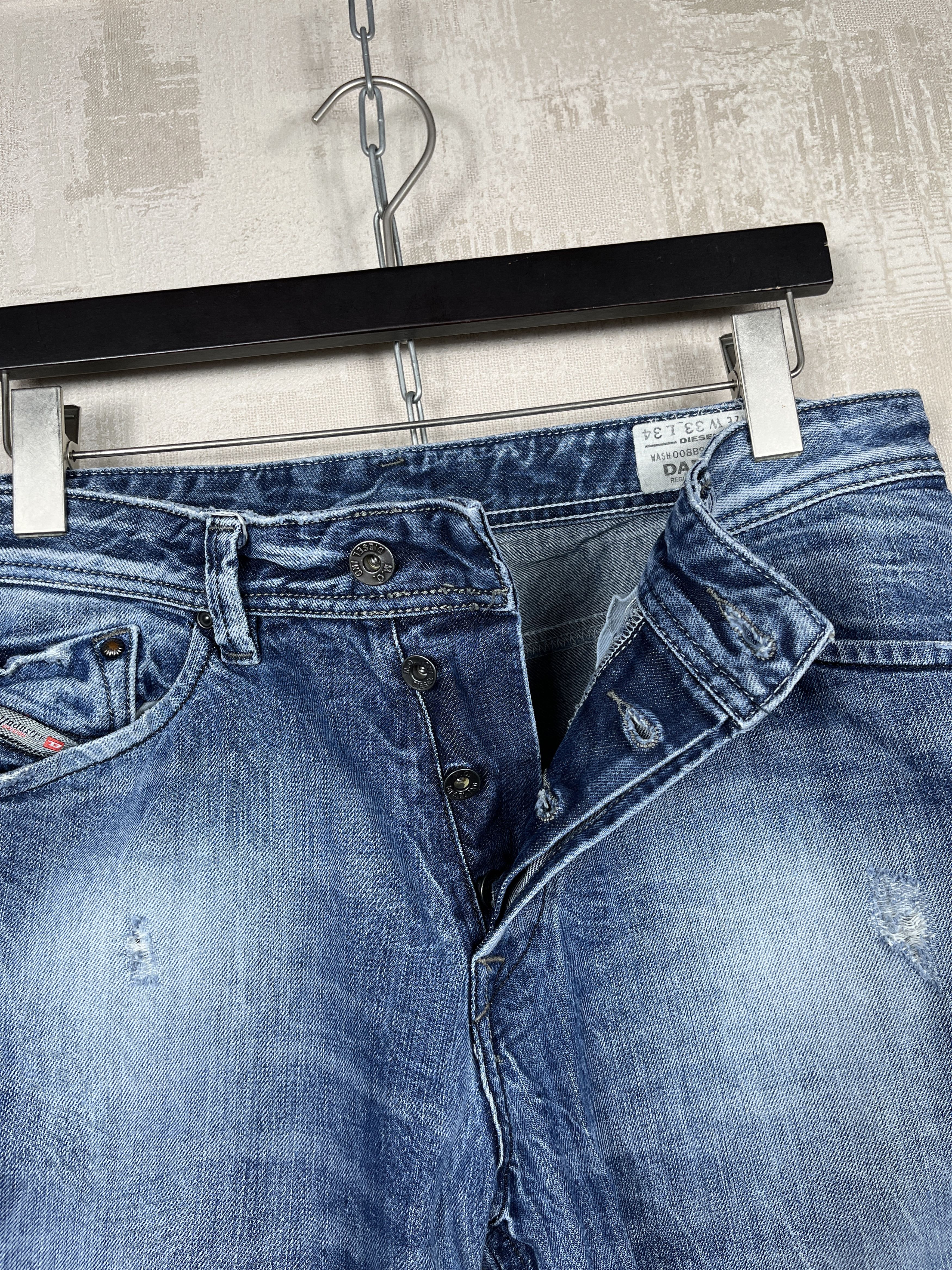 Diesel Diesel Darron Regular Slim Tapered Denim Jeans Button Fly Size US 33 - 10 Thumbnail