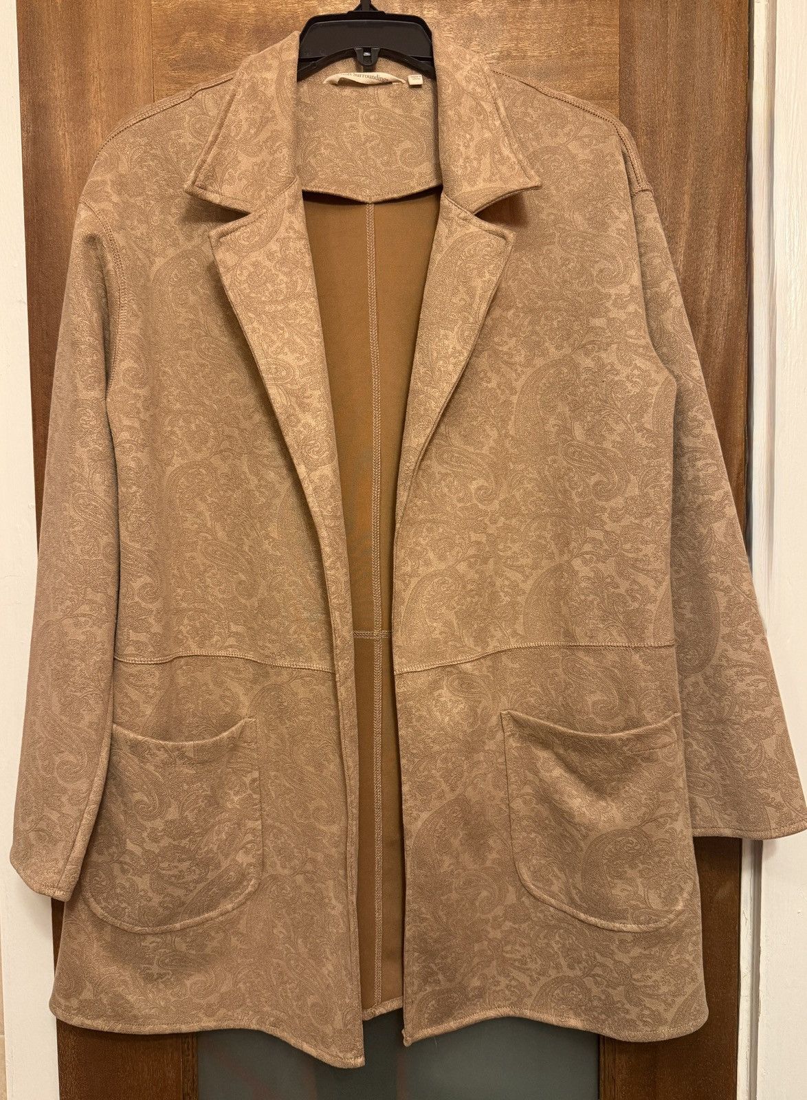 Soft Surroundings Soft Surroundings Malika Faux Driftwood Suede Paisley Jacket Size M / US 6-8 / IT 42-44 - 2 Thumbnail