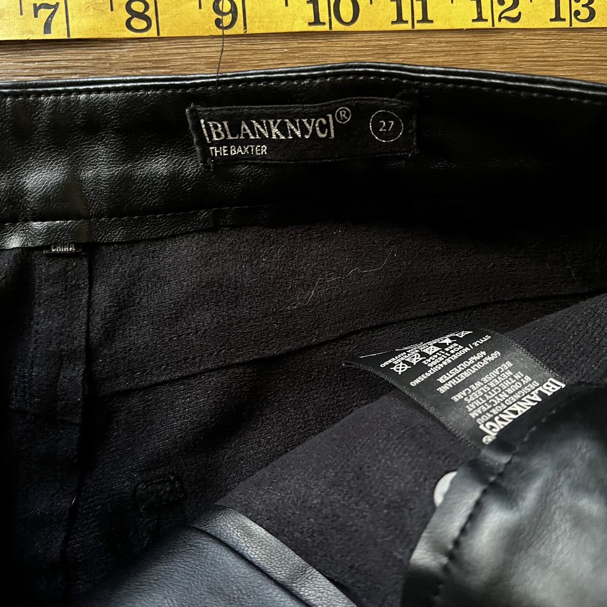 BLANKNYC Pleather Black NYC Vintage Pants Size 27" / US 4 / IT 40 - 3 Thumbnail