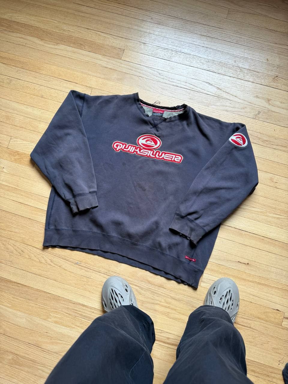 Quiksilver × Vintage Vintage Quicksilver Sweatshirt 80S Y2K Very Rare Item Size US XL / EU 56 / 4 - 1 Thumbnail