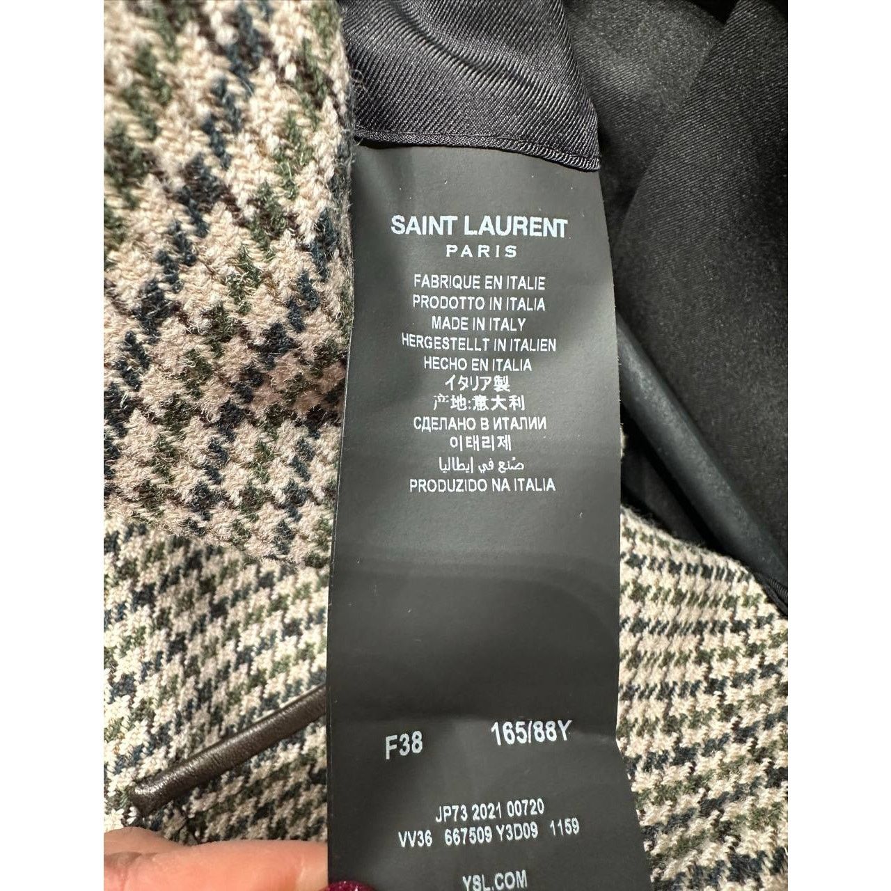 Saint Laurent Paris Saint Laurent Four Pocket Houndstooth Wool Blazer Sz.38 Size S / US 4 / IT 40 - 7 Thumbnail