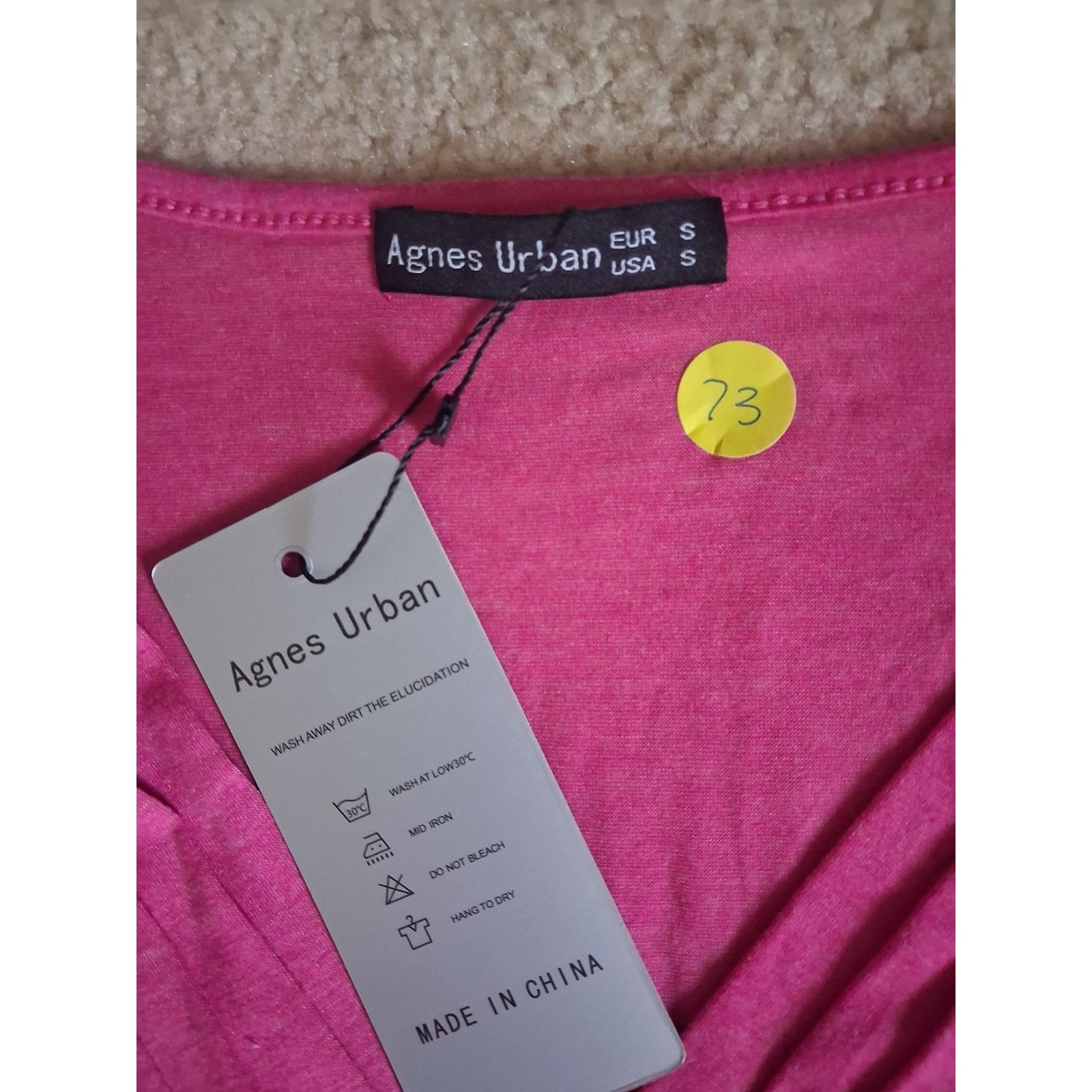 agnes b. Agnes Urban Pink V-Neck Long Sleeve Pullover Women's Top S Size S / US 4 / IT 40 - 2 Thumbnail