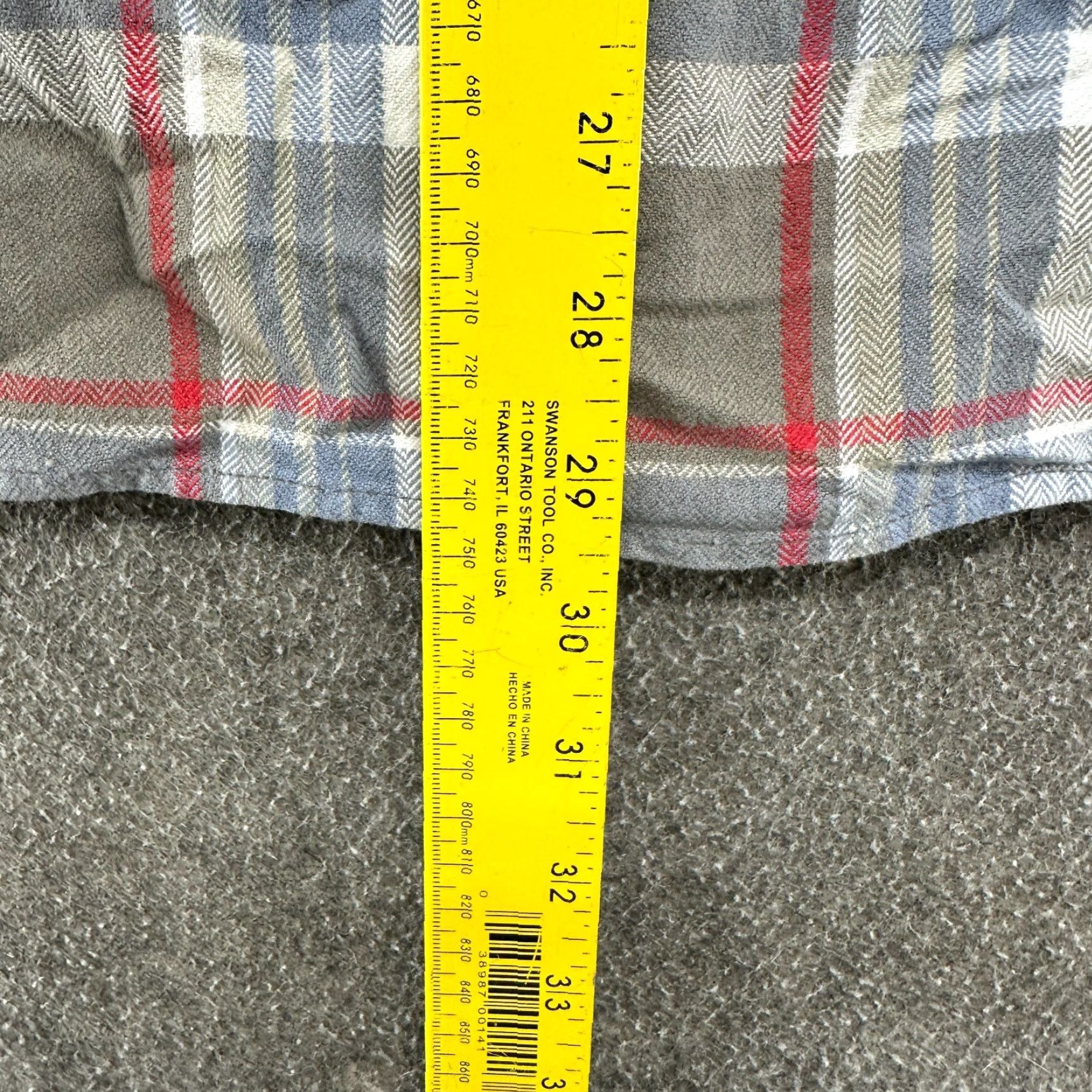 J.Crew VINTAGE J.CREW Shirt Mens L Grey Red Button Up Long Sleeve Plaid Flannel Cotton Size US L / EU 52-54 / 3 - 7 Thumbnail
