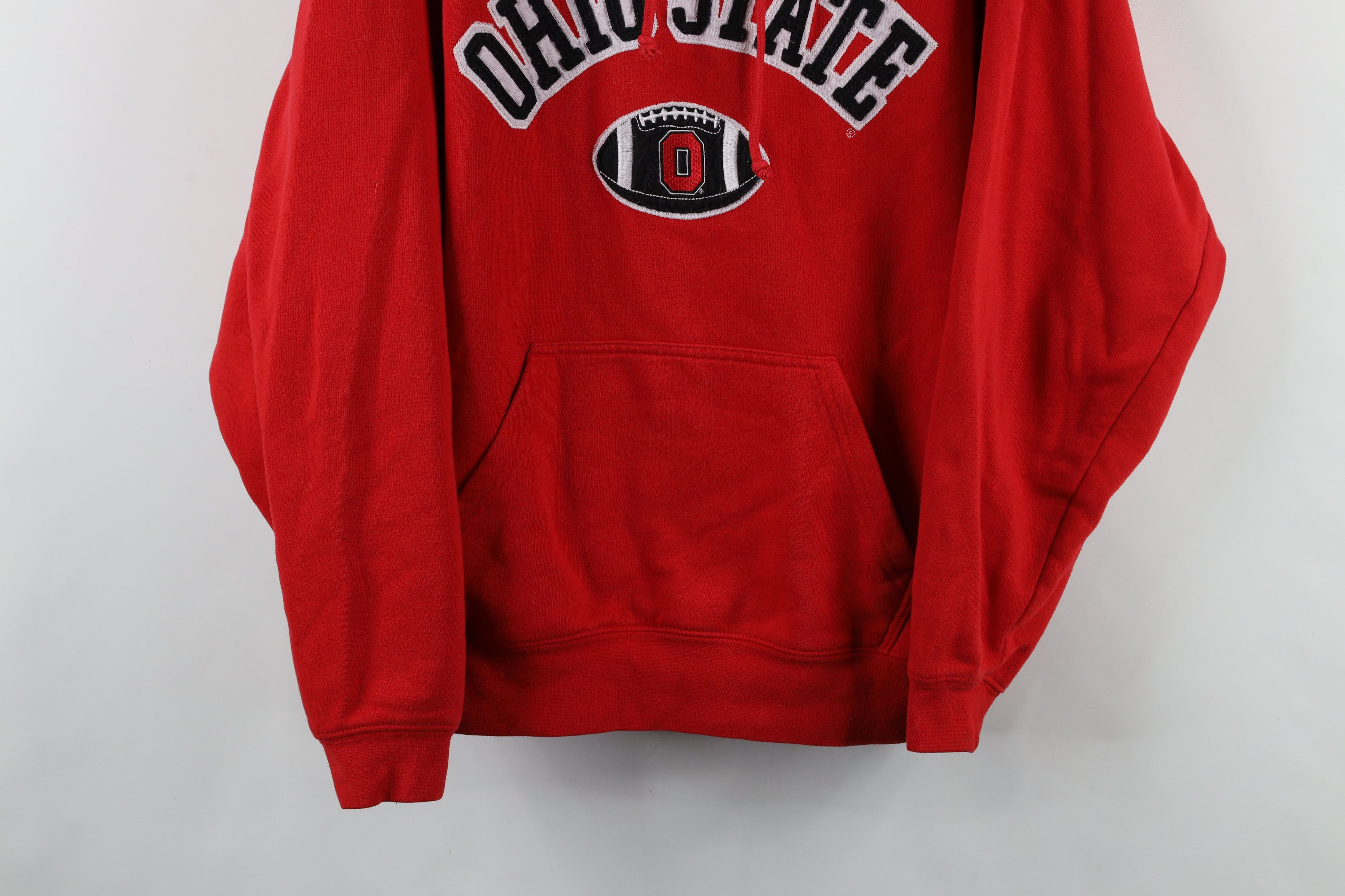 Vintage Vintage 90s Spell Ohio State University Football Hoodie Red Size ONE SIZE - 3 Thumbnail