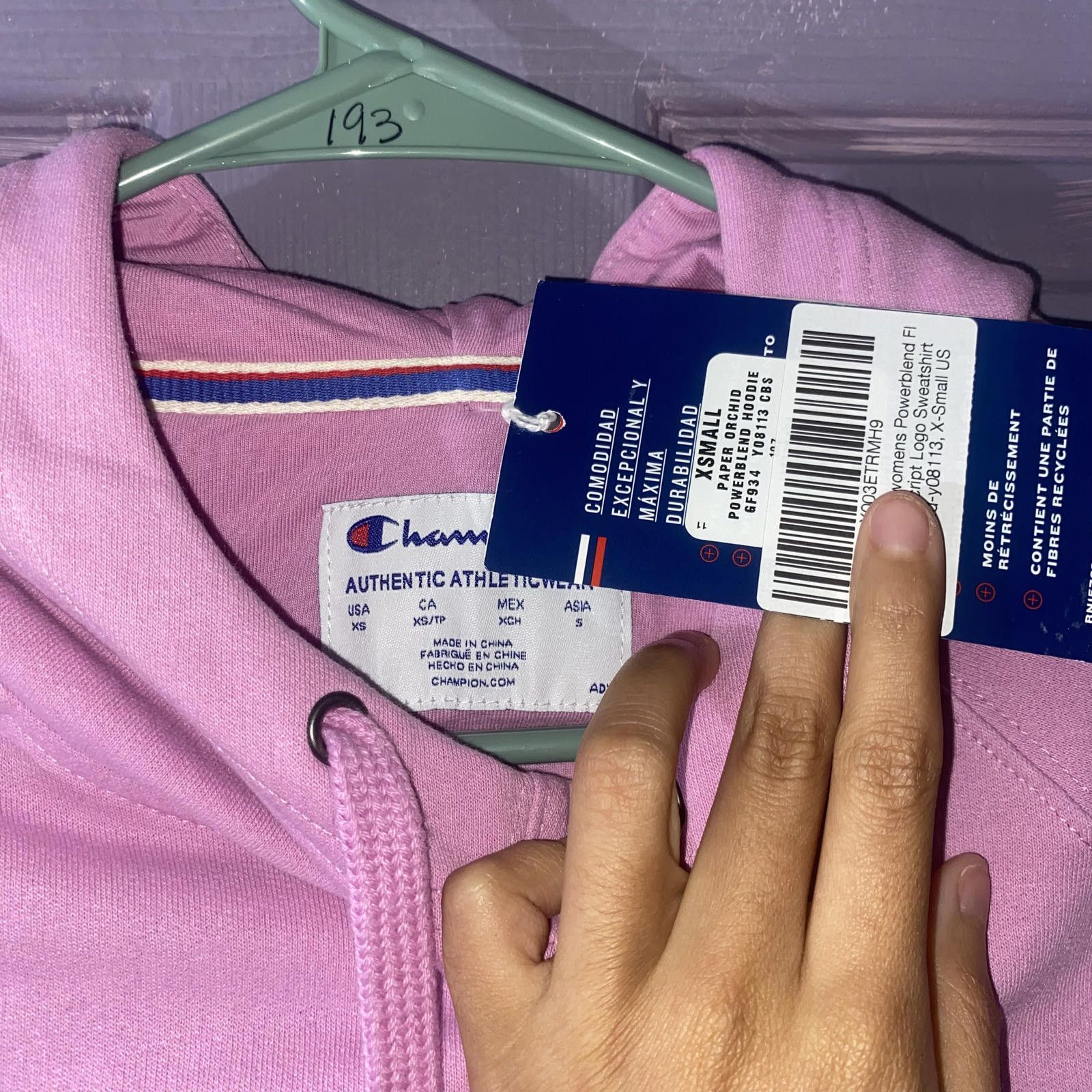 Champion Champion Pink Hoodie Women’s XS NWT Graphic Sweatshirt Size XS / US 0-2 / IT 36-38 - 3 Thumbnail