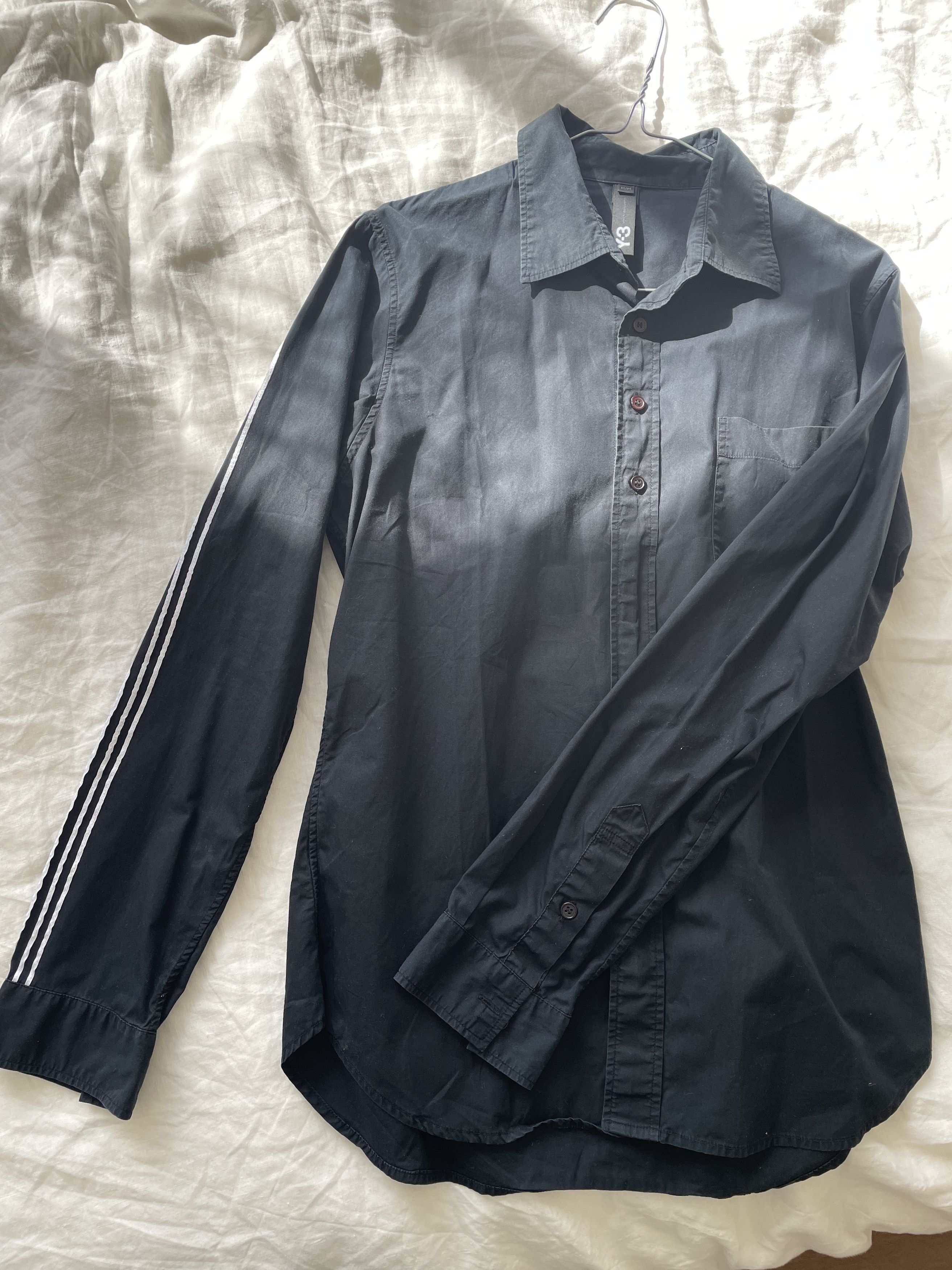 Y-3 Archive y-3 Yohji black shirt with stripes Size US M / EU 48-50 / 2 - 1 Thumbnail