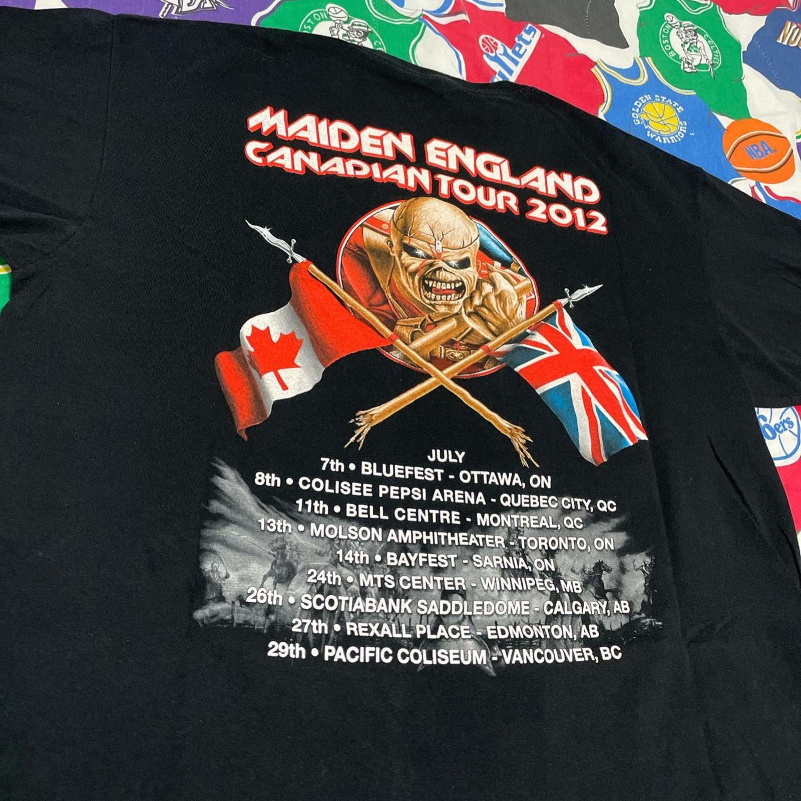 Band Tees × Vintage 2012 Iron Maiden England Canadian Tour Promo Rock Tee Size US XL / EU 56 / 4 - 4 Thumbnail