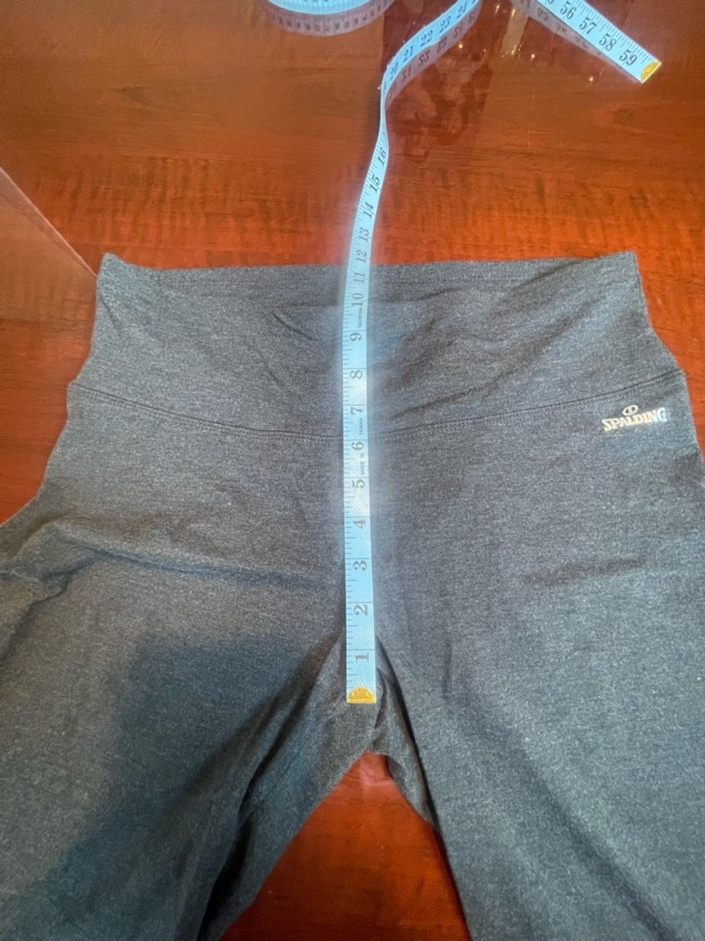 Spalding Spalding Gray Crop Yoga Leggings High Waisted Capris L Size 29" - 6 Thumbnail