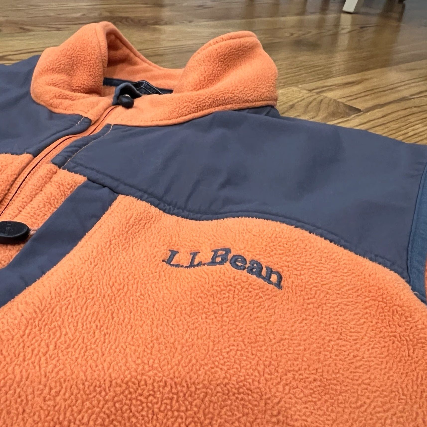Vintage L.L. Bean Polartec Wind Pro Fleece Jacket Full Zip Orange Size XL Size XL / US 12-14 / IT 48-50 - 2 Thumbnail