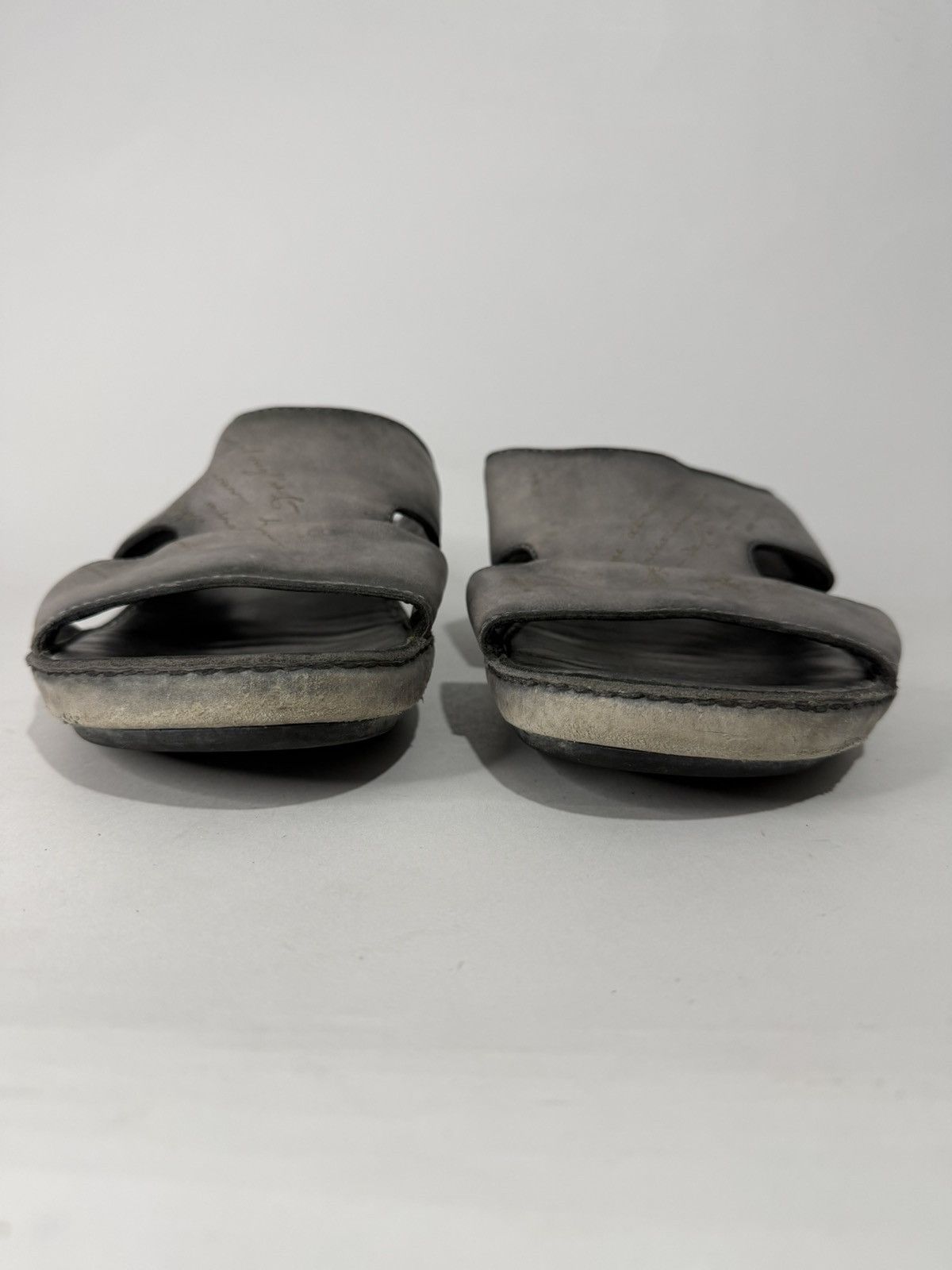 Berluti Berluti Gray Leather Slide Sandals Middle East Exclusive Size US 12 / EU 45 - 5 Thumbnail