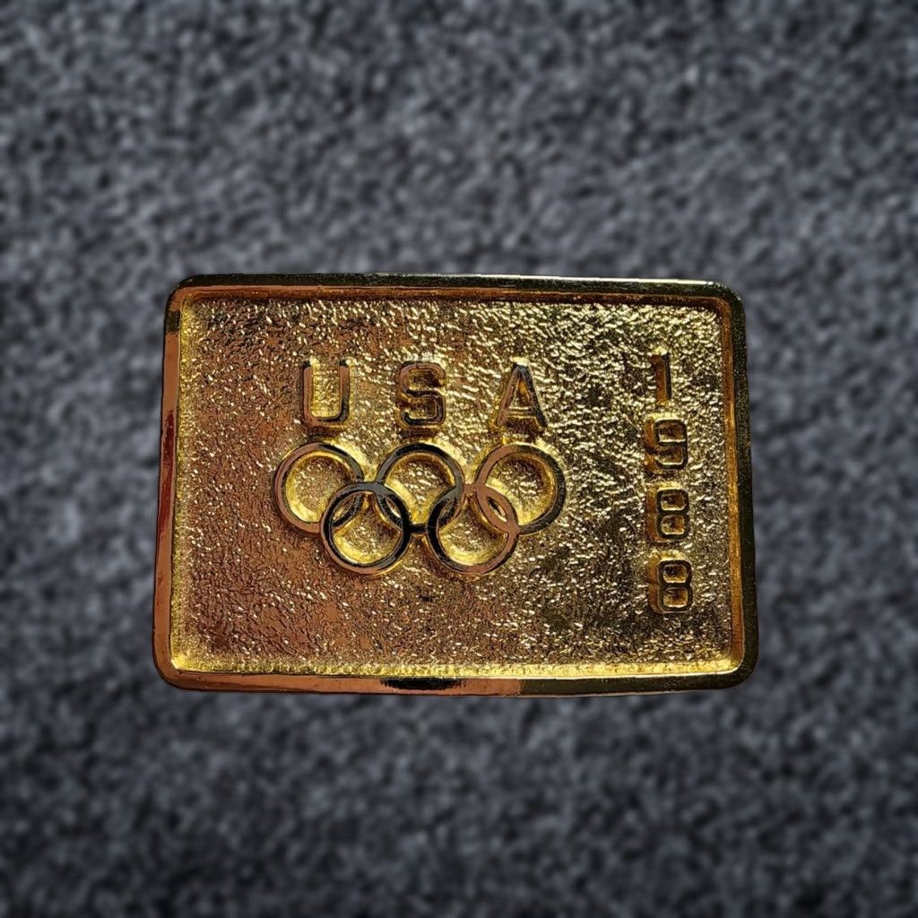 Vintage VINTAGE Olympic Rings Team Usa Seoul Korea 88 Rare 1988 Belt Buckle Souvenir Size ONE SIZE - 1 Thumbnail