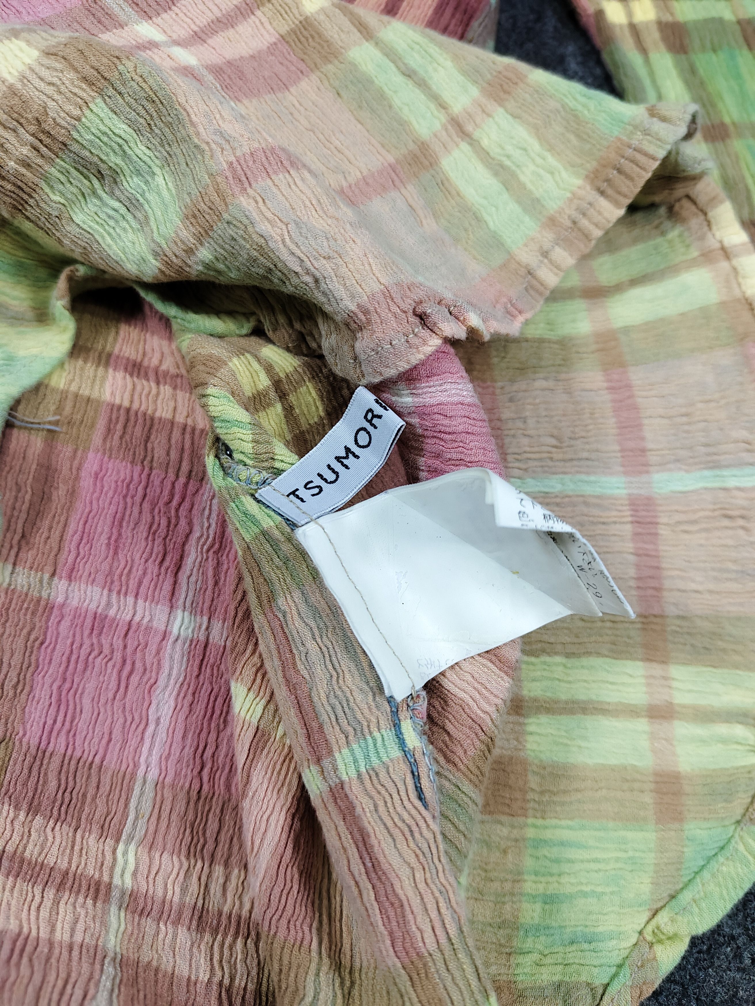 Tsumori Chisato 🇯🇵 Tsumori Chisato Ombre Plaid Pleated Multicolor Gradient Size M / US 6-8 / IT 42-44 - 8 Thumbnail