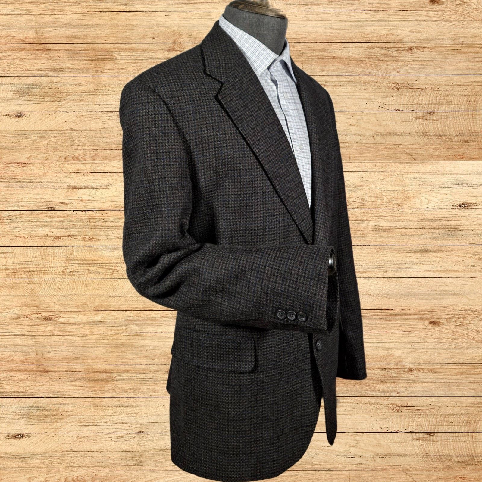 Savile Row Savile Row Mens 42R Sport Coat Two Button Wool Jacket Brown Size 42R - 2 Thumbnail