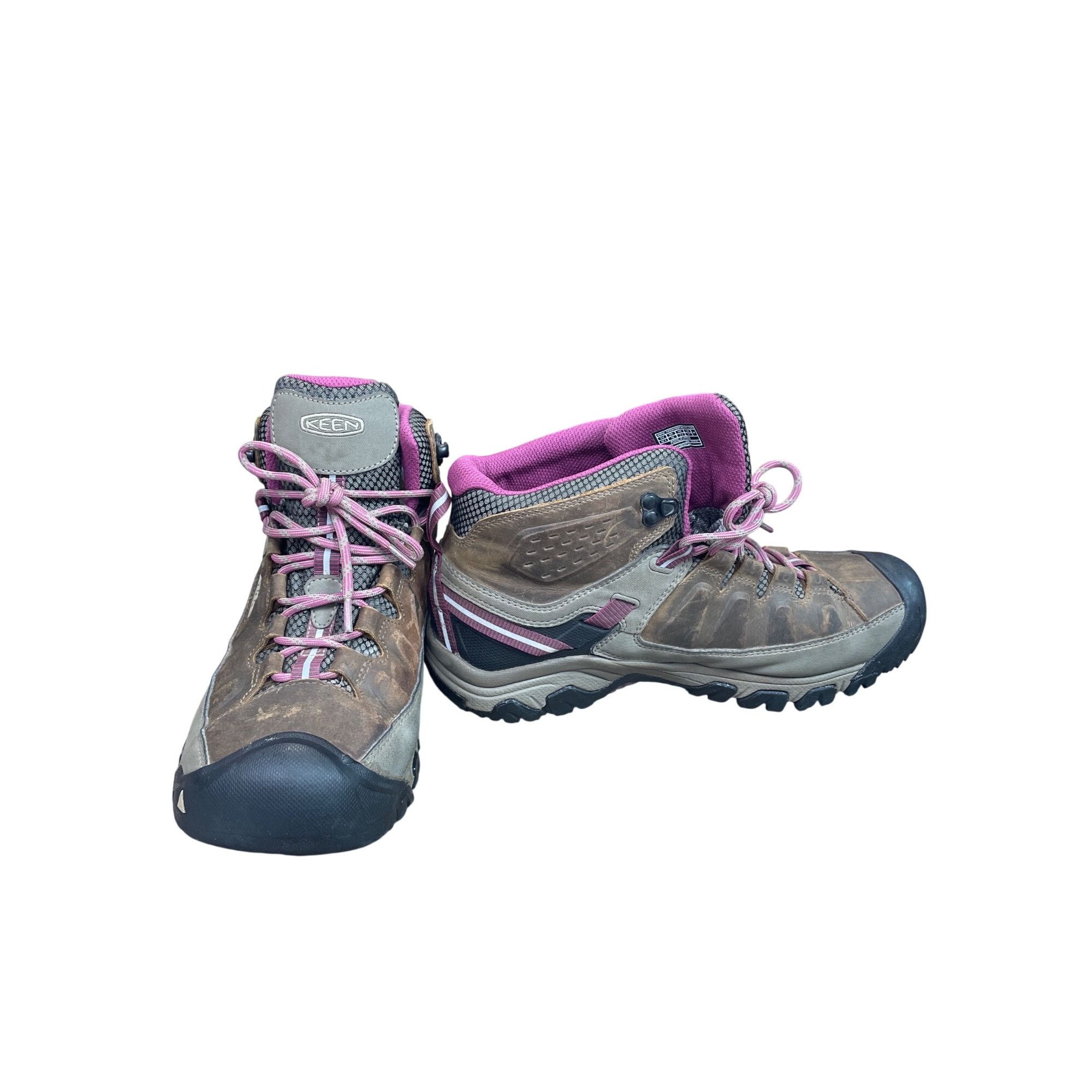 KEEN Keen Dry Womans Brown Pink Suede Waterproof Hike Boots Sz 10 Size US 10 / IT 40 - 1 Thumbnail