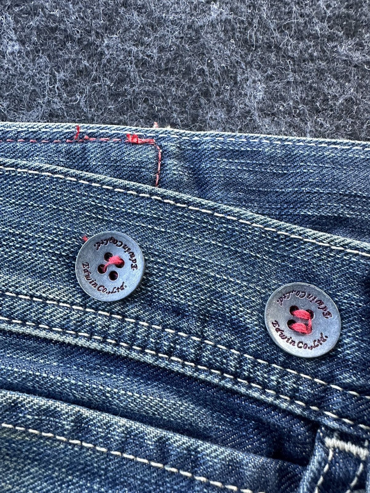 Edwin Vintage Edwin 503 Blue Trip Denim Jeans 34x32 D342 Size US 34 / EU 50 - 19 Thumbnail