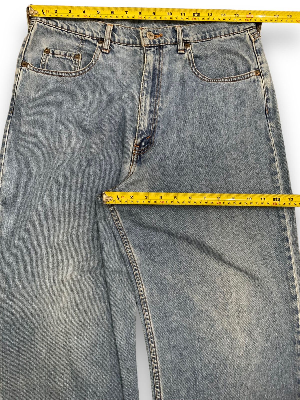 Levi's Vintage 90s Levis 529 White Tab Blue Washed Baggy Jeans Size US 32 / EU 48 - 16 Thumbnail