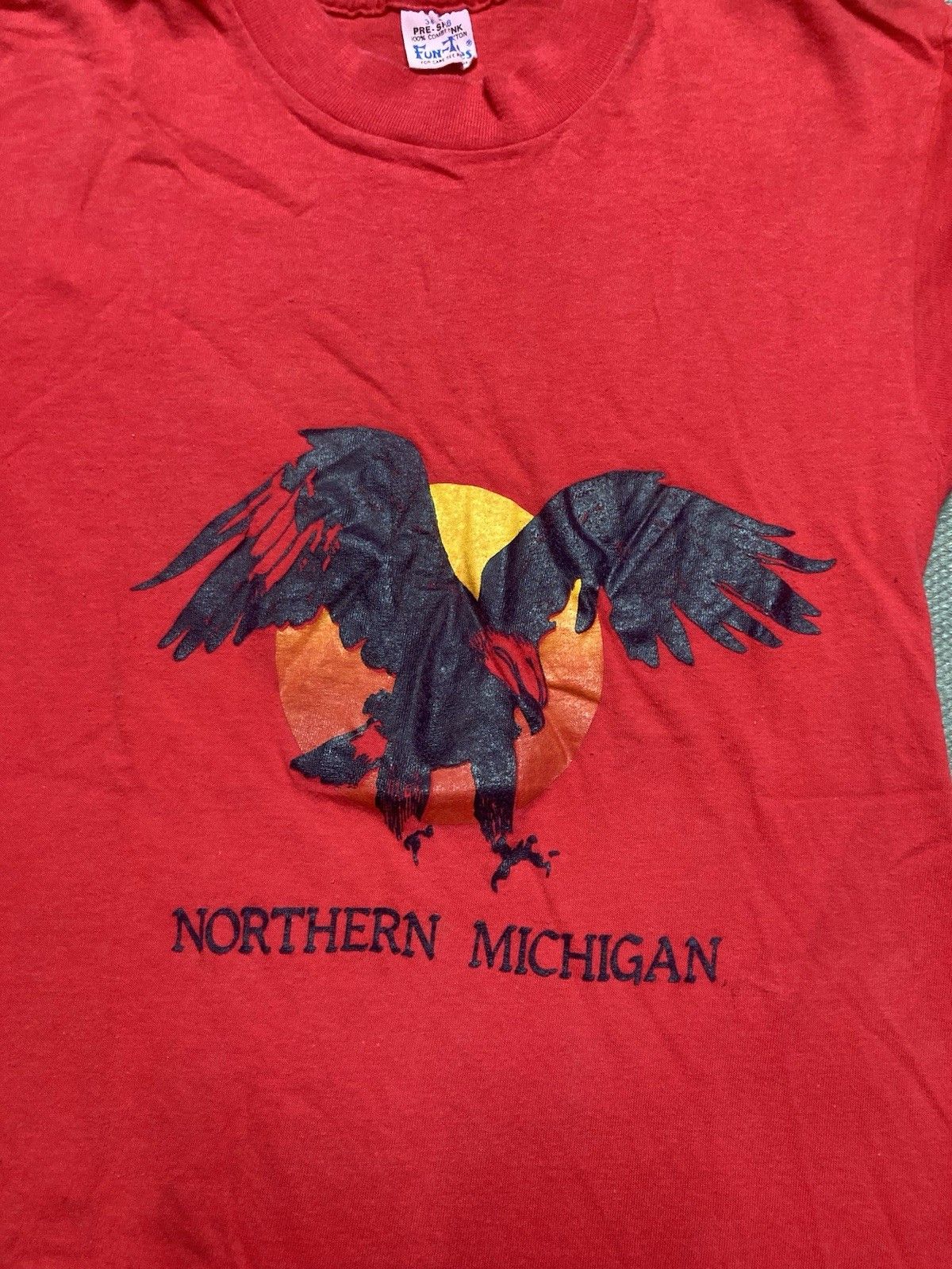 Vintage 70s t shirt northern Michigan bird hawk eagle small baby tee Size US S / EU 44-46 / 1 - 2 Thumbnail