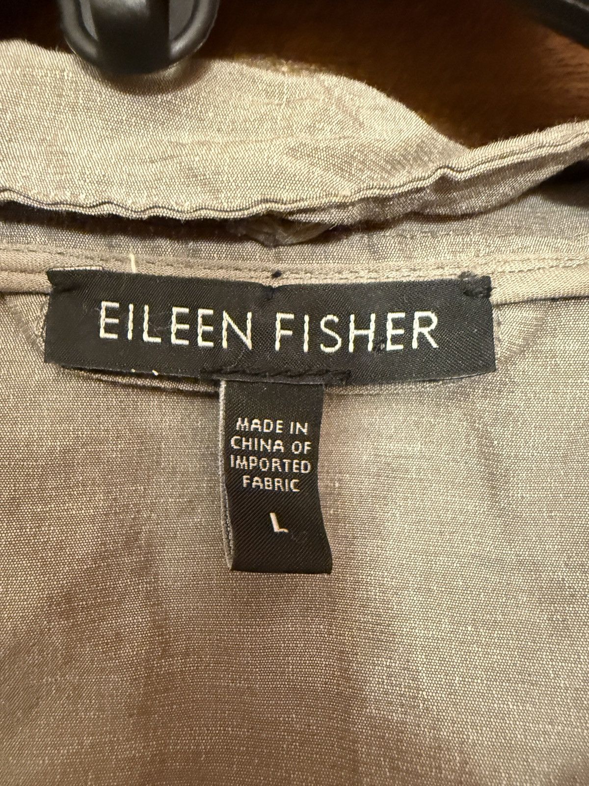 Eileen Fisher Eileen Fisher Women’s Taupe/Grey Rumpled Asymmetrical Jacket Size L / US 10 / IT 46 - 2 Thumbnail