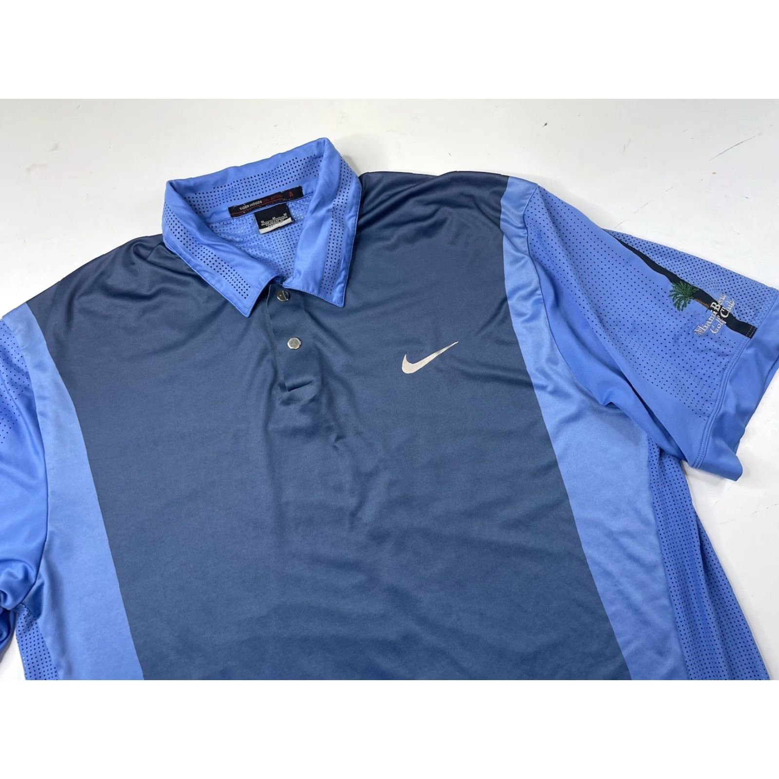 Nike Nike Tiger Woods Polo Shirt Performance Golf Mens Medium Blue Dri-Fit Short Sleeve Shirt Size US M / EU 48-50 / 2 - 2 Thumbnail
