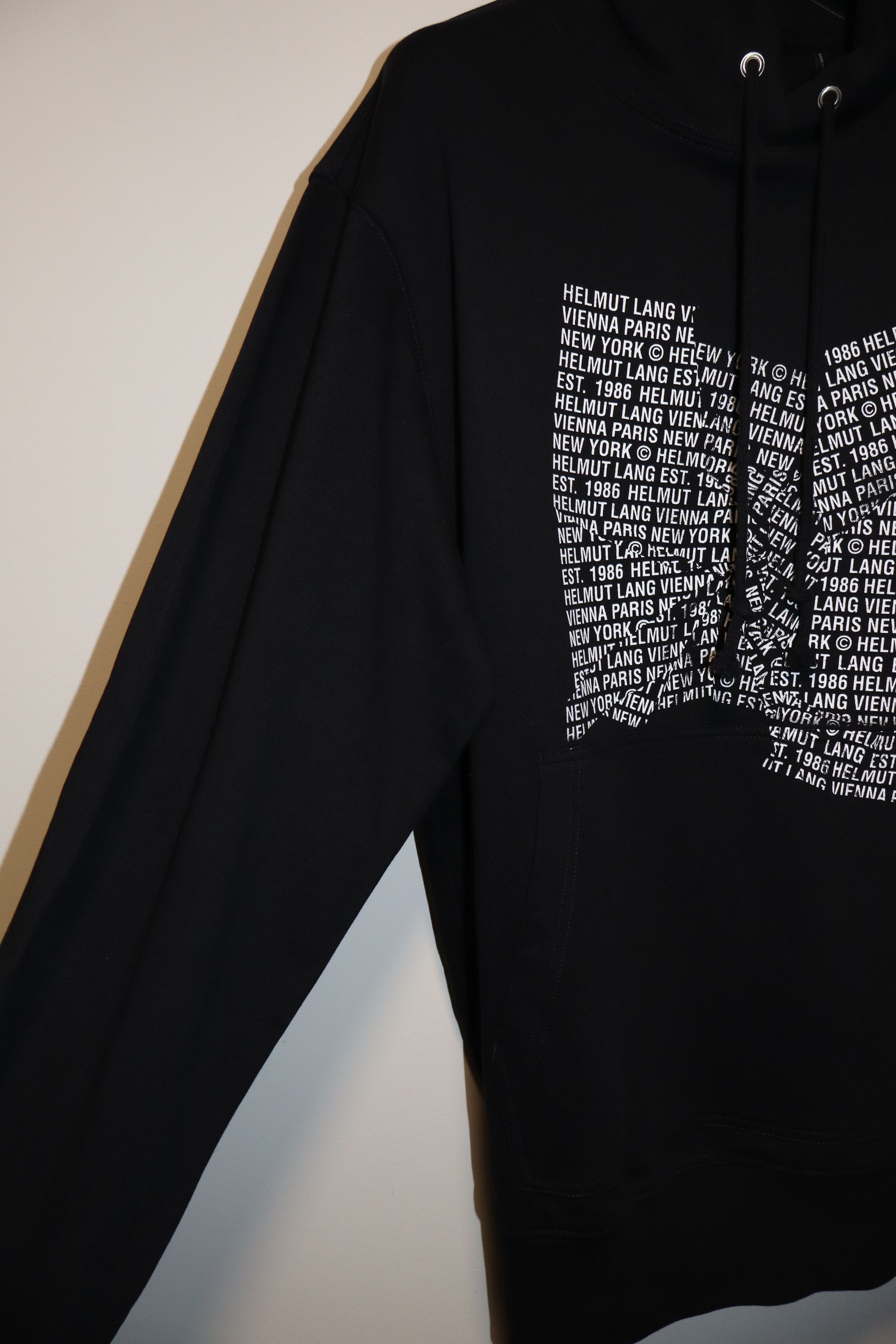Helmut Lang distorted logo print hoodie Size US L / EU 52-54 / 3 - 5 Thumbnail