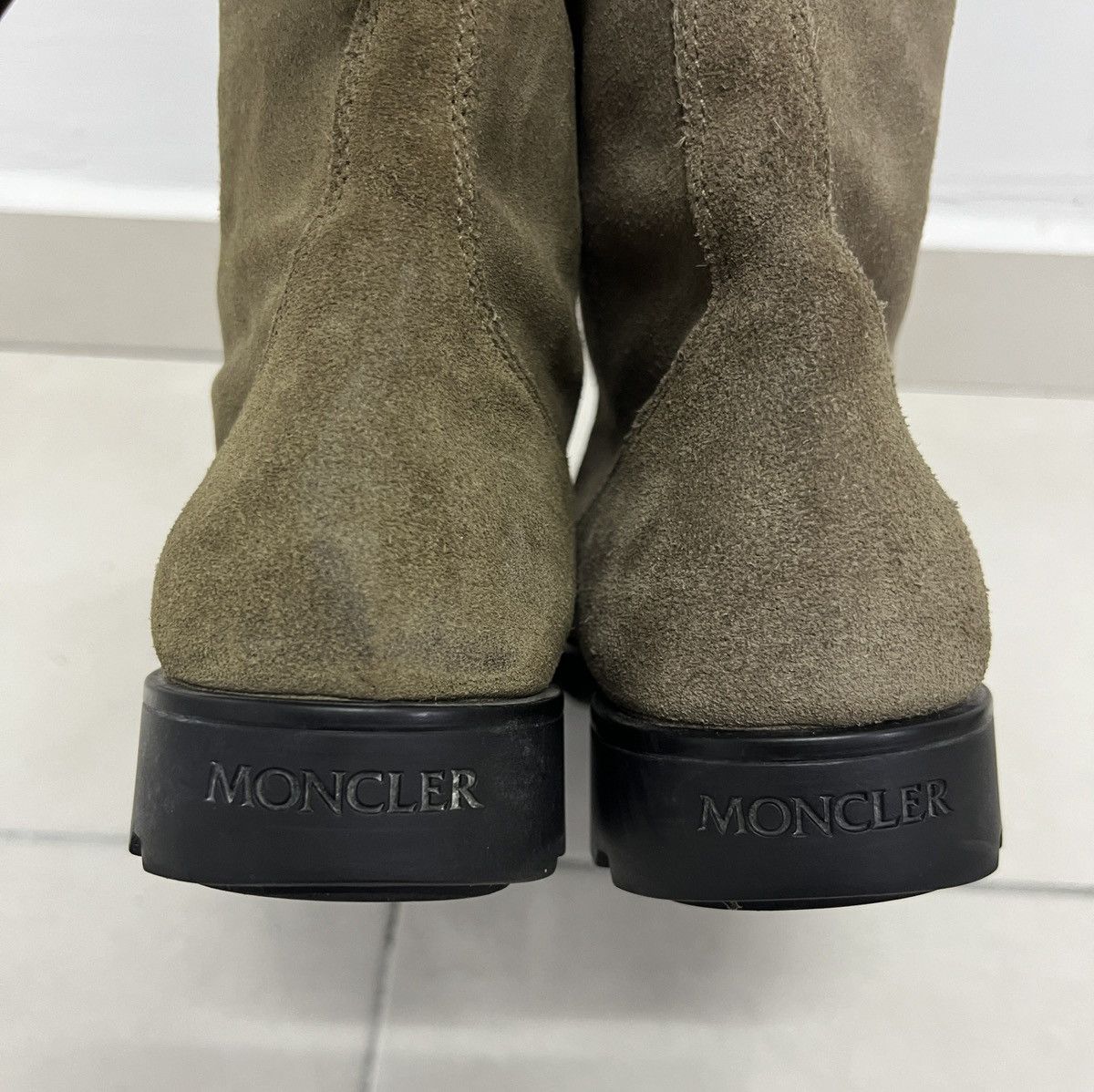 Moncler Moncler Combat Boots in Olive Green Suede Size US 9 / EU 42 - 7 Thumbnail