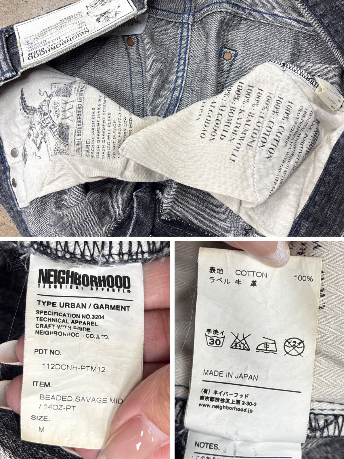 Neighborhood NBHD neighborhood 11ex Beaded Savage Mid Size M Size US 34 / EU 50 - 8 Thumbnail
