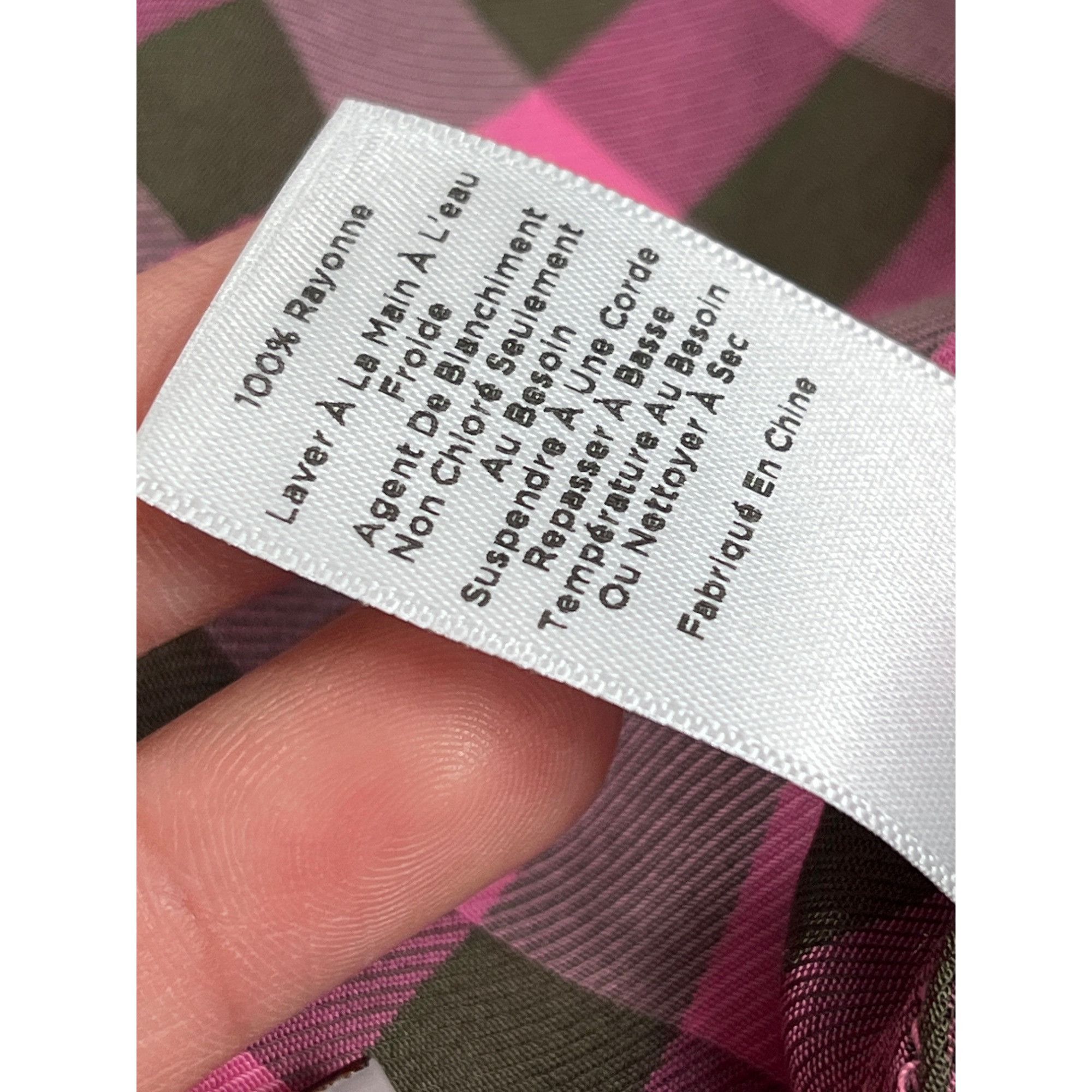 Talbots Talbots SKU 7694 Womens Pink and Brown Checkered Button Up B Size L / US 10 / IT 46 - 11 Thumbnail