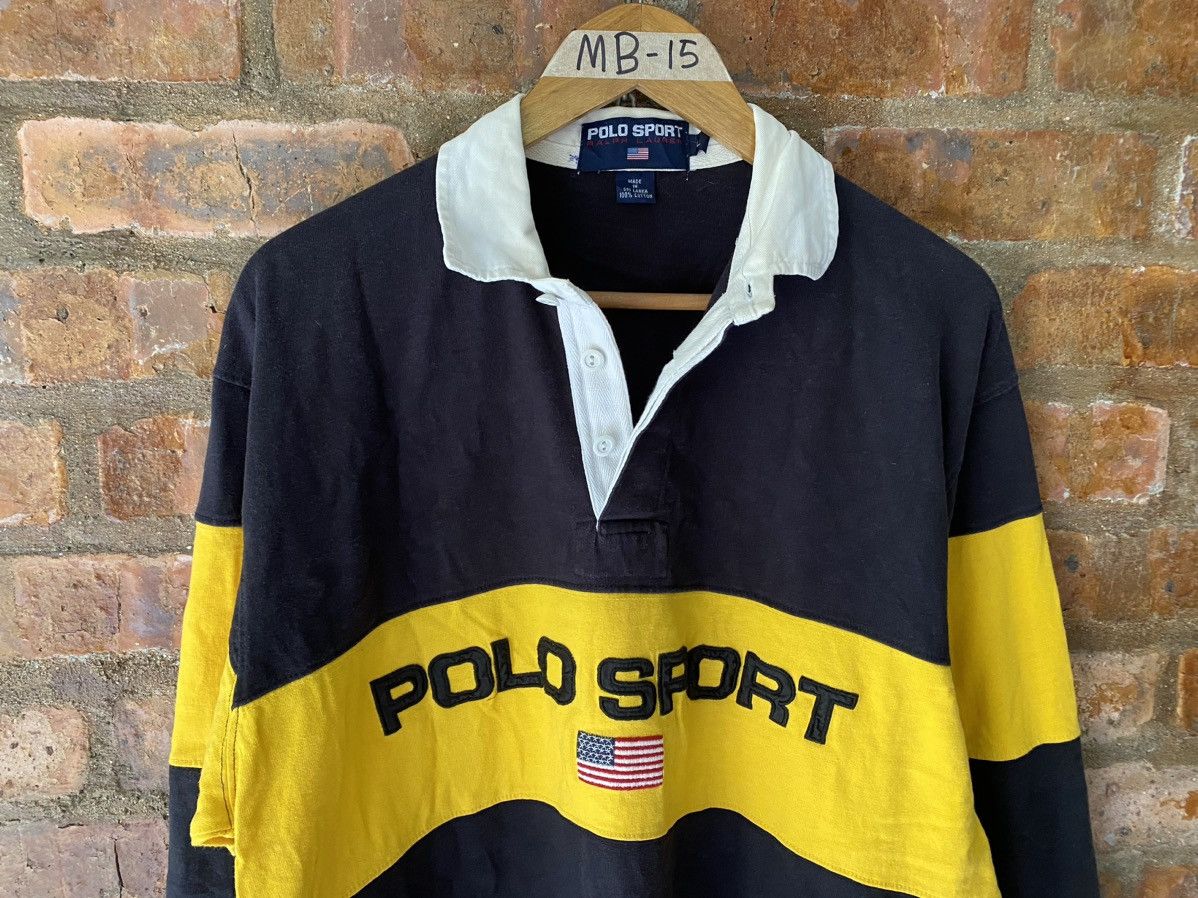 Polo Ralph Lauren 1990s Polo Sport embroidered logo rugby shirt Size US XL / EU 56 / 4 - 4 Thumbnail