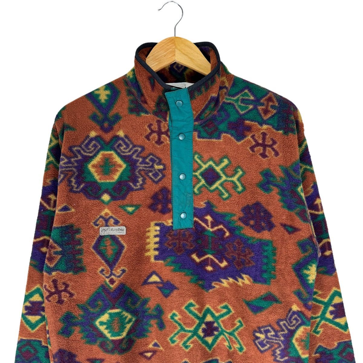 Columbia ☀️COLUMBIA AZTEC PULLOVER FLEECE JACKET Size US S / EU 44-46 / 1 - 3 Thumbnail