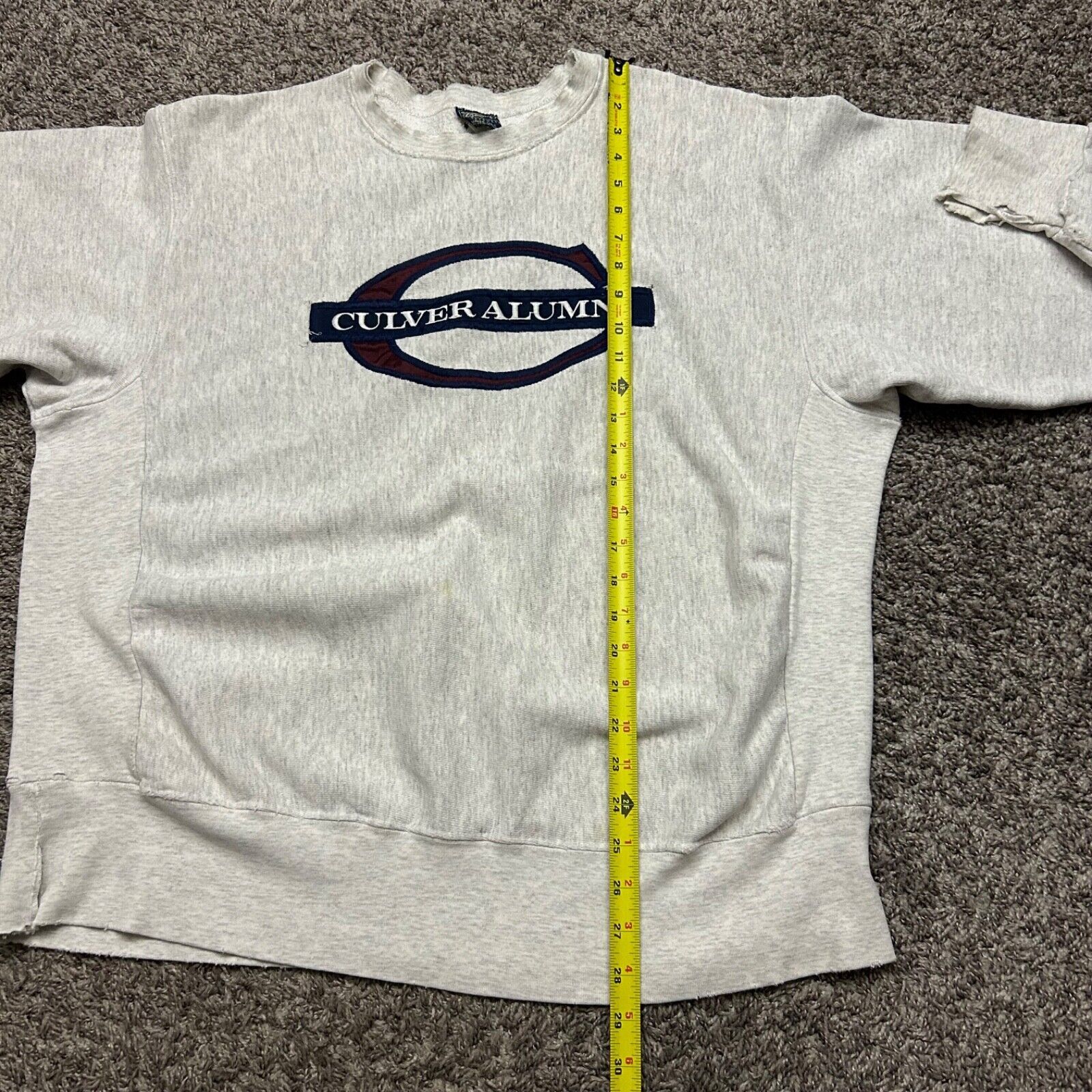 Vintage Vintage Thrashed Sweatshirt Crewneck Pullover 90s y2k Gray Size US XL / EU 56 / 4 - 10 Thumbnail