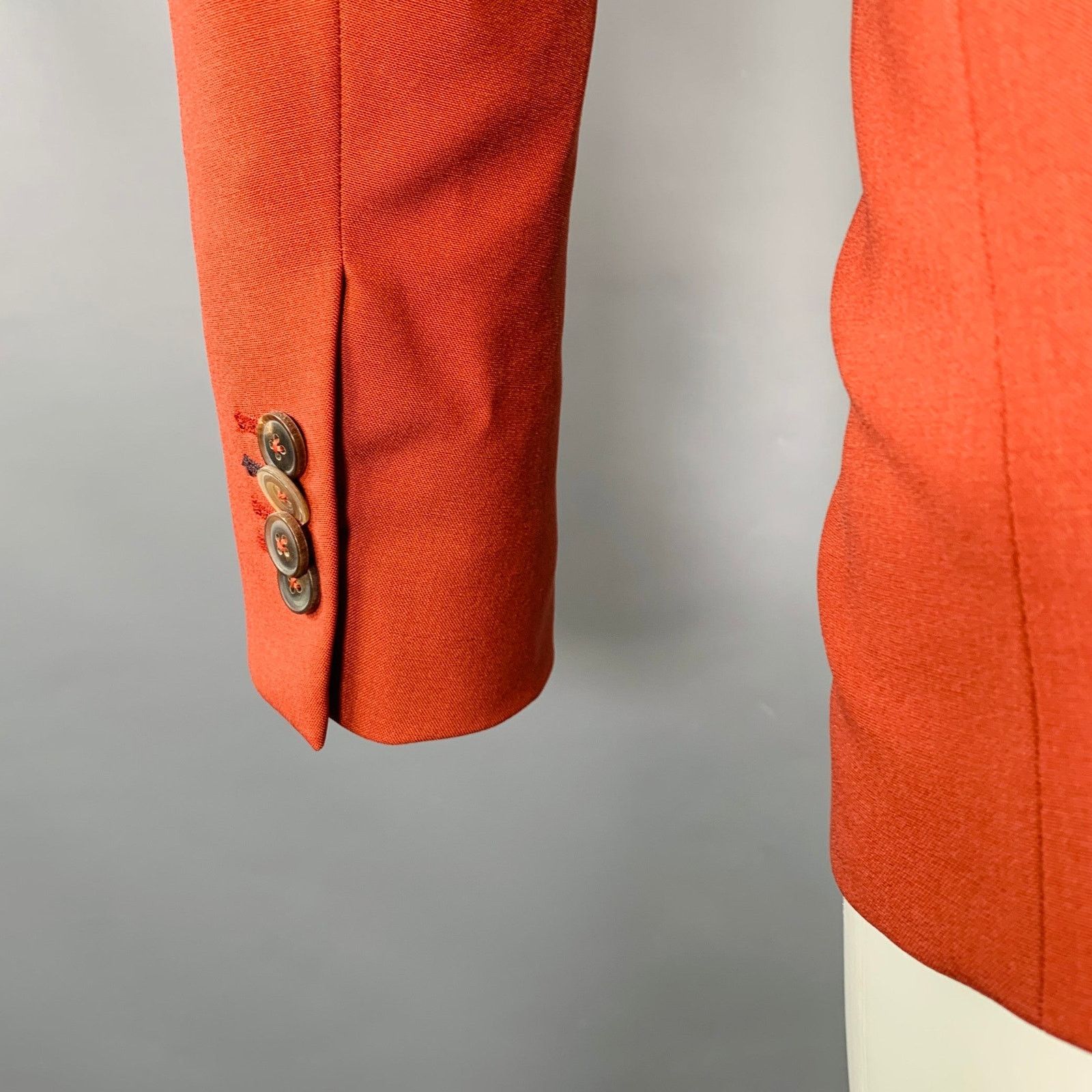 Paul Smith Size 38 Brown Brick Wool Single Breasted Sport Coat Size 38R - 4 Thumbnail