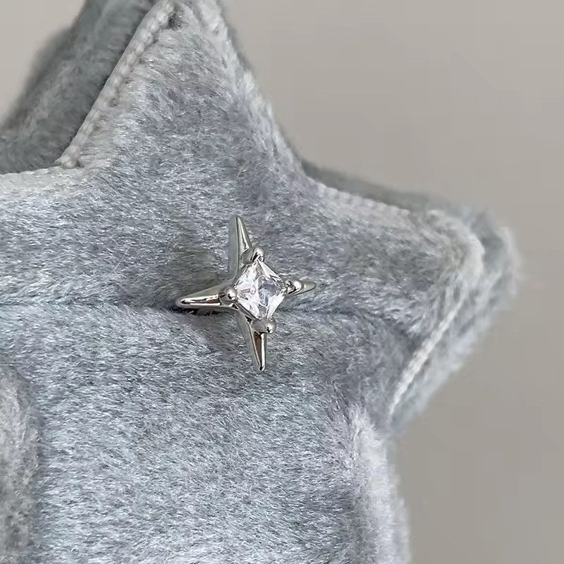 Jewelry CZ Star Stud Earrings for Men Women Size ONE SIZE - 3 Thumbnail