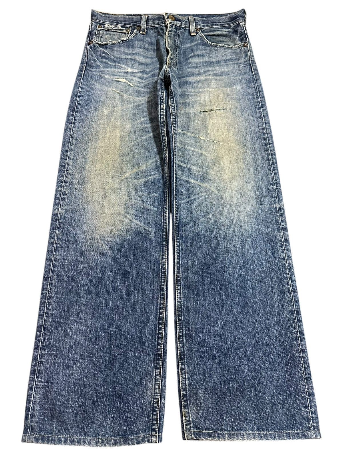Levi's Vintage 90s Levis 503 Blue Mud Wash Style Distressed Jeans Size US 32 / EU 48 - 1 Thumbnail