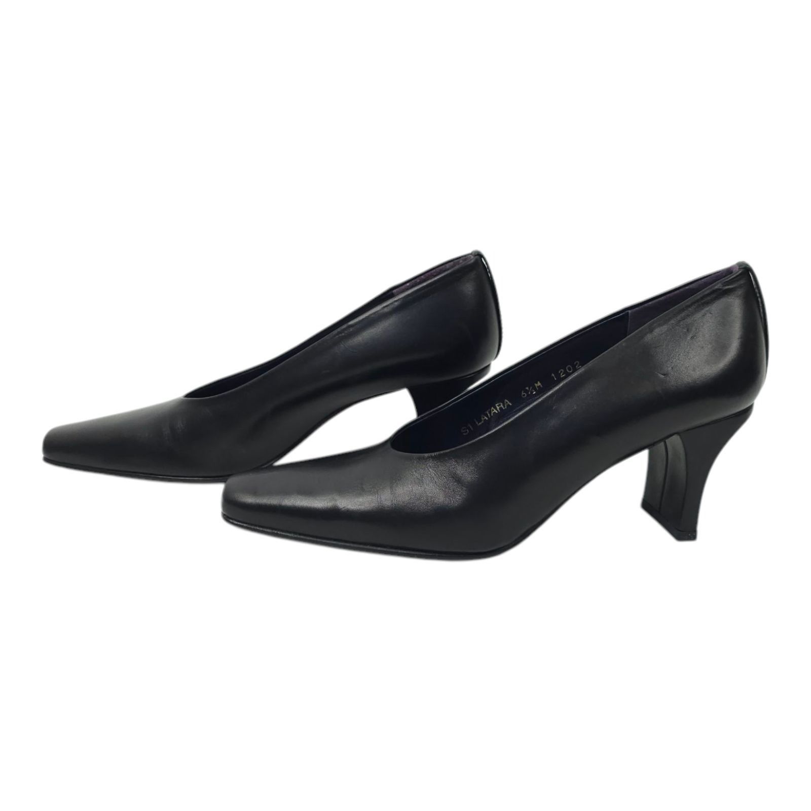 Donald Pliner Donald J Pliner Latara Leather Heels Womens 6.5 M Black Pump Size US 6.5 / IT 36.5 - 11 Thumbnail