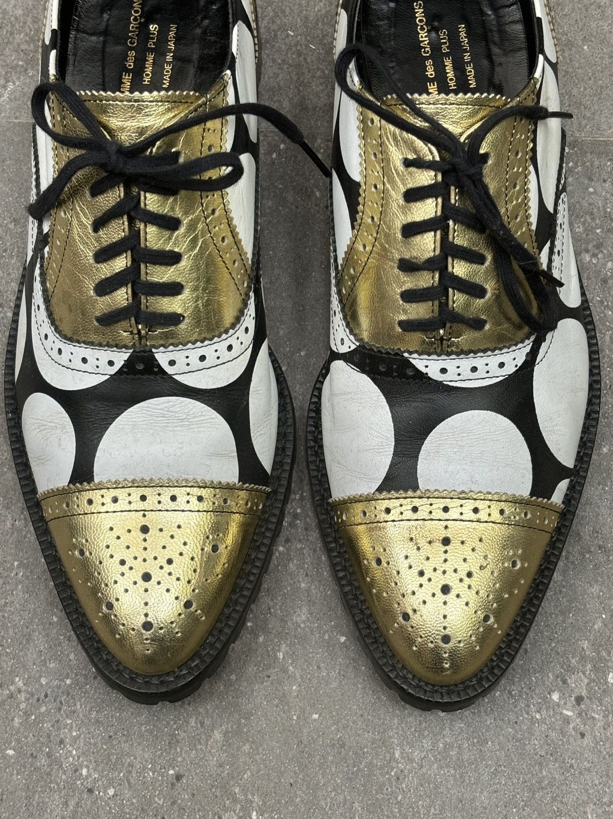 Comme des Garcons Homme Plus Comme Des Garçons | Dot Pollock Print Leather Shoes Size US 9 / EU 42 - 3 Thumbnail
