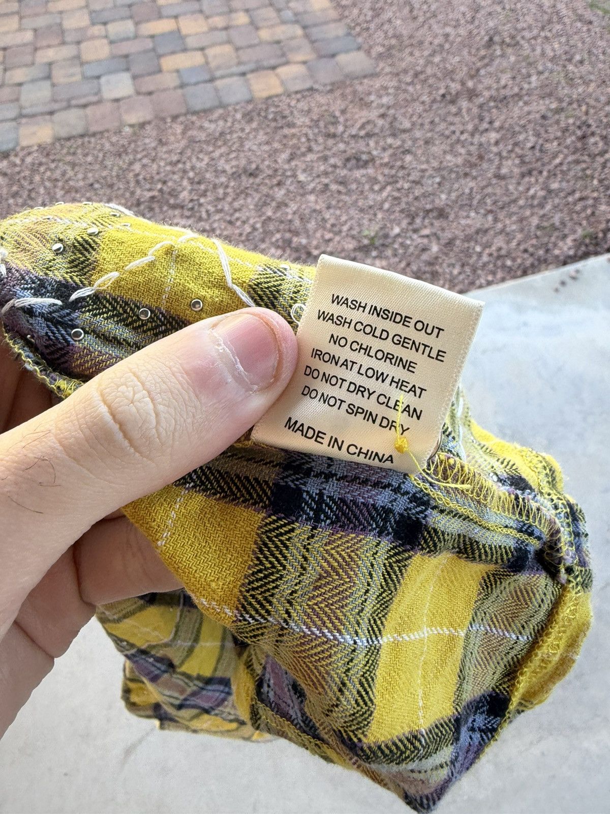 Vale Vale Forever Lemonhead Rhinestone Flannel Yellow Blue Small Size US S / EU 44-46 / 1 - 5 Thumbnail
