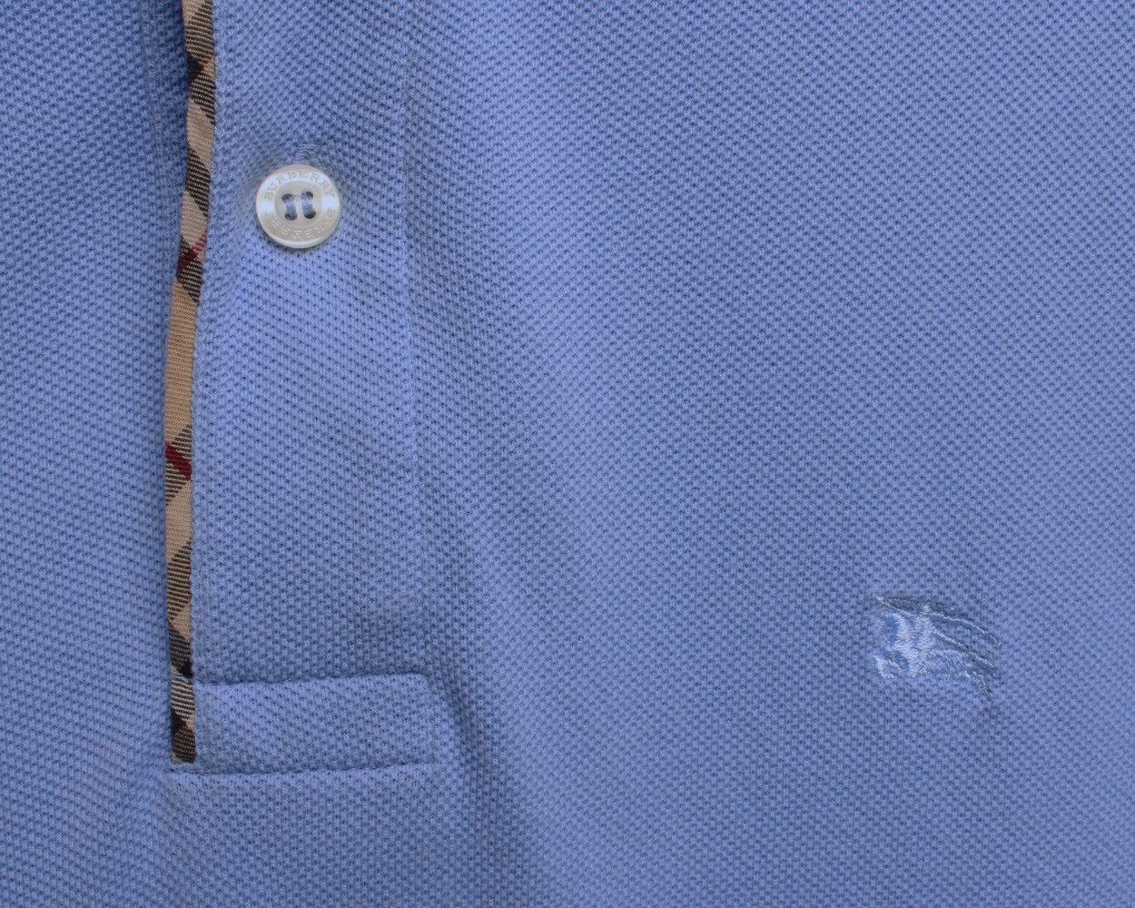Burberry × Vintage Burberry London Blue Big Size Long Polo Shirt Size US XL / EU 56 / 4 - 4 Thumbnail