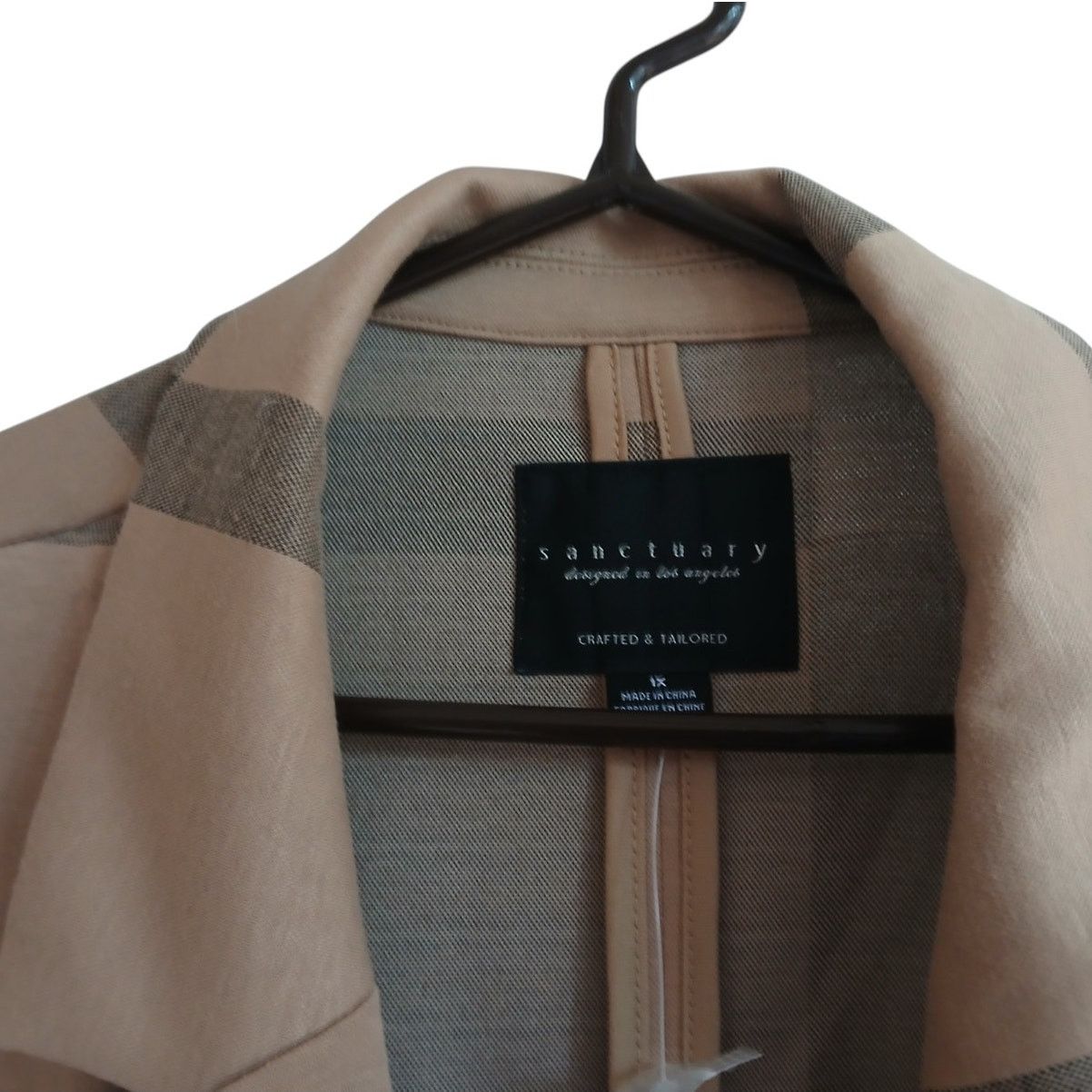 Sanctuary Sanctuary Catalina Camel Plaid Coat - Size 1X - NWOT Size XL / US 12-14 / IT 48-50 - 6 Thumbnail