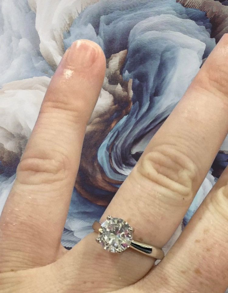 Other 18k White Gold 2ct. Solitaire Diamond Engagement Ring Sz. 7 Size ONE SIZE - 1 Thumbnail