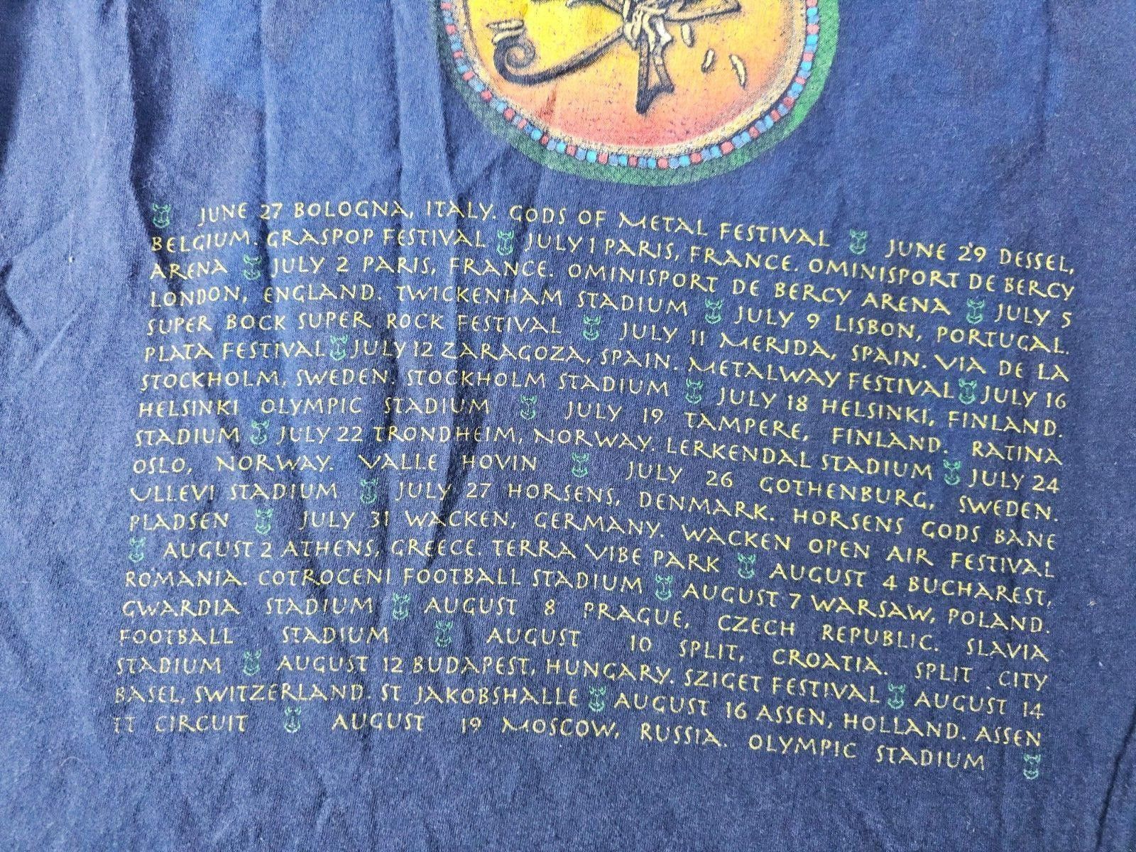 Fruit Of The Loom 2008 Iron Maiden "Somewhere Back in Time" Tour T-Shirt S Size US L / EU 52-54 / 3 - 4 Thumbnail