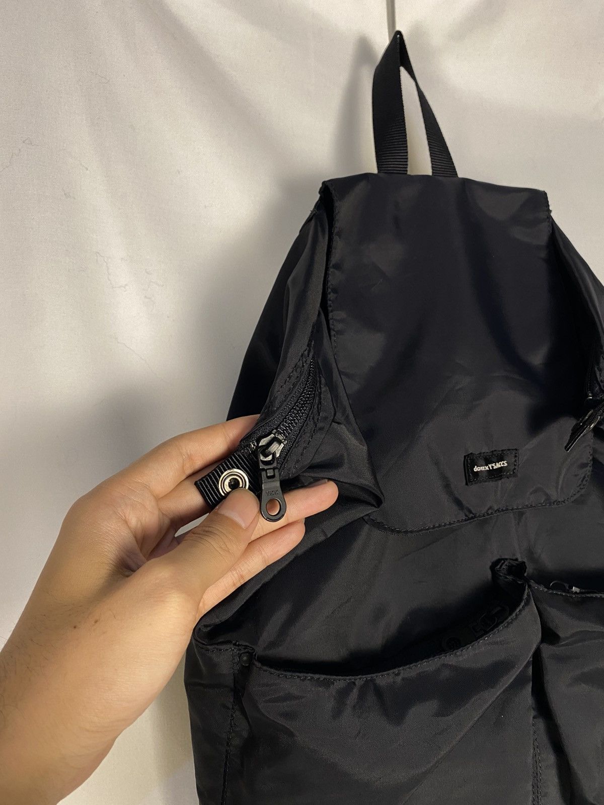 Yohji Yamamoto 2000 Yohji Yamamoto Y’saccs Bagpack Black Nylon Size ONE SIZE - 10 Thumbnail