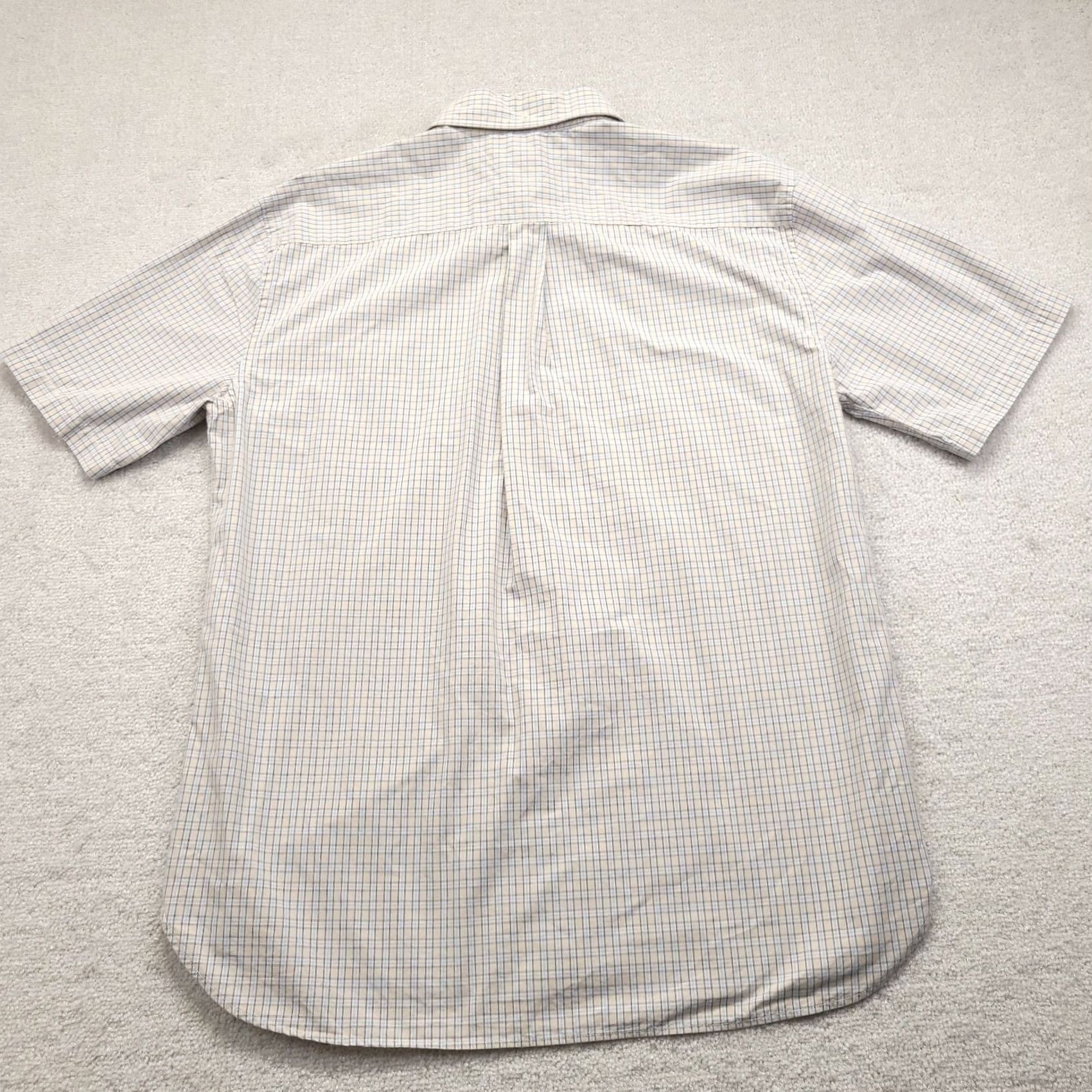 Tommy Hilfiger Tommy Hilfiger Button-Up Shirt Adult XL Blue Tan Long Sleeve Mens 80s 2 Ply Vintage 90s Plaid Logo Size US XL / EU 56 / 4 - 6 Thumbnail