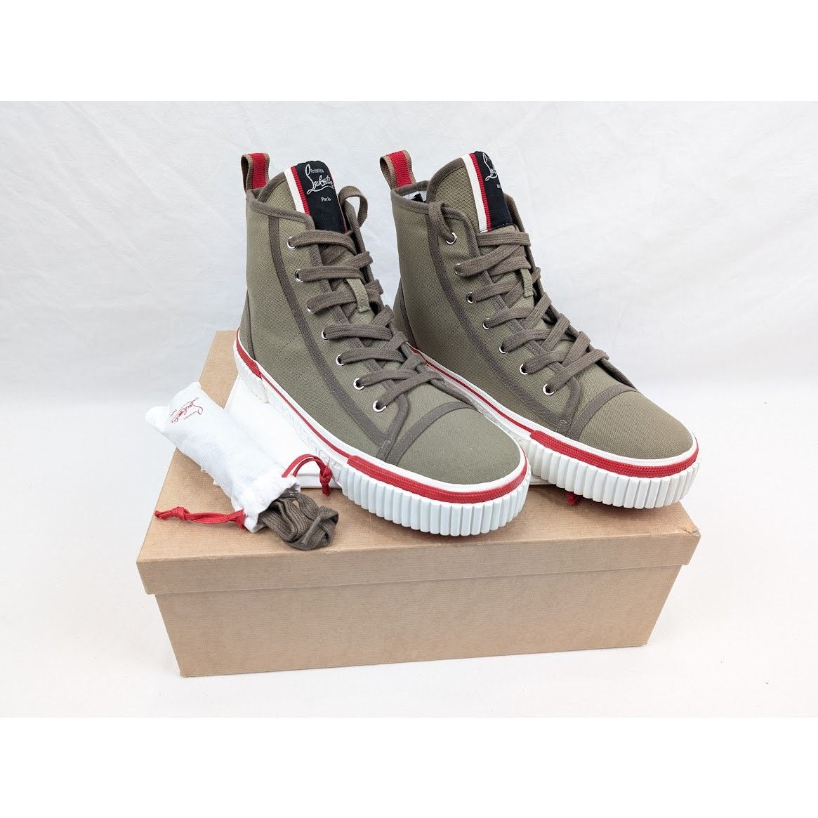 Christian Louboutin o1rshd1 Pedro Flat Shoe in Sierra Size US 11.5 / EU 44-45 - 21 Thumbnail