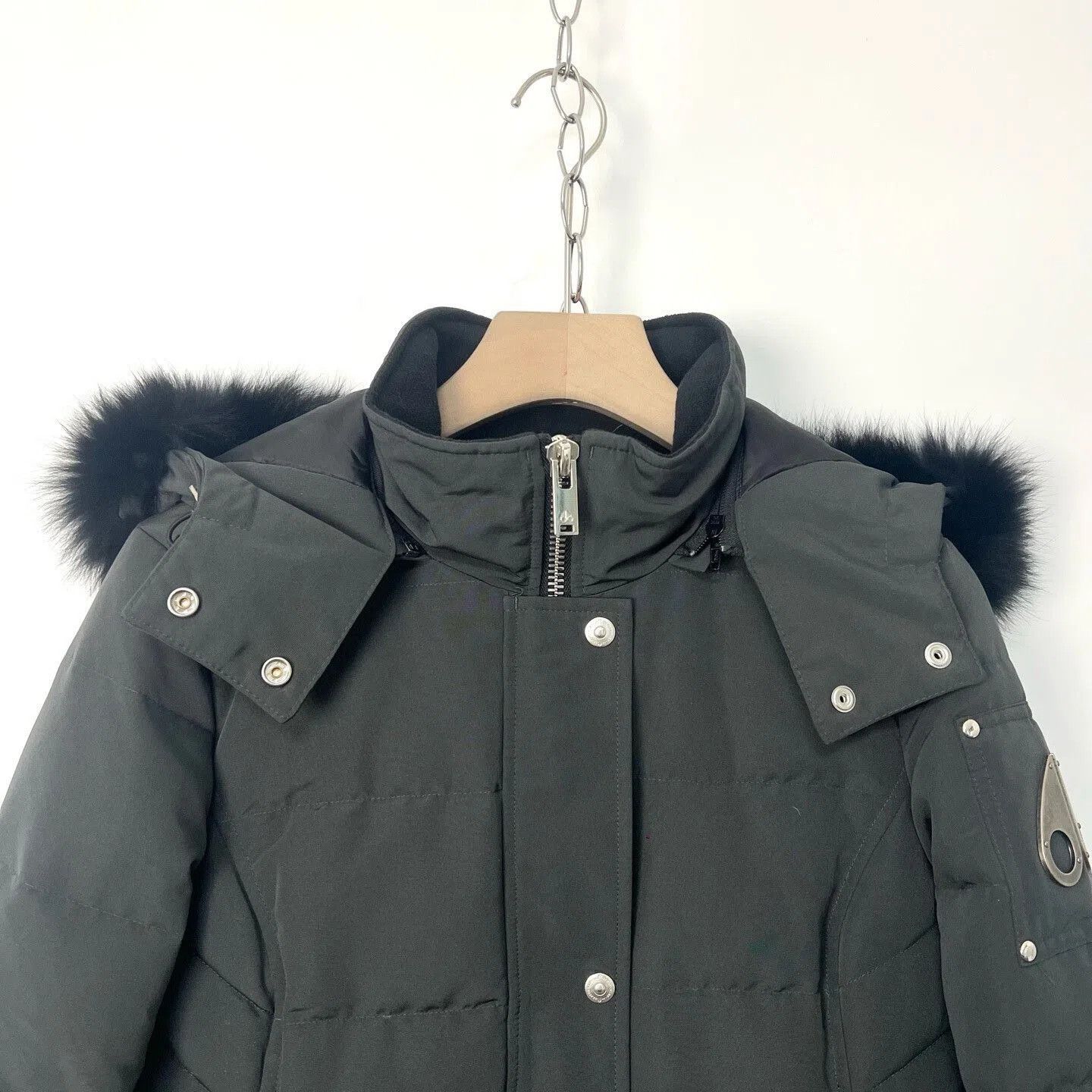 Moose Knuckles Moose Knuckles Black Long Fur Collar Down Jacket. Size US M / EU 48-50 / 2 - 3 Thumbnail